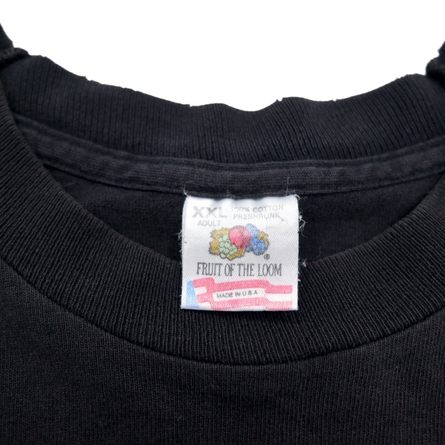 USA製 80年代 FRUIT OF THE LOOM シングルステッチ 総柄 アニマル Tシャツ 2XL ブラック コットン