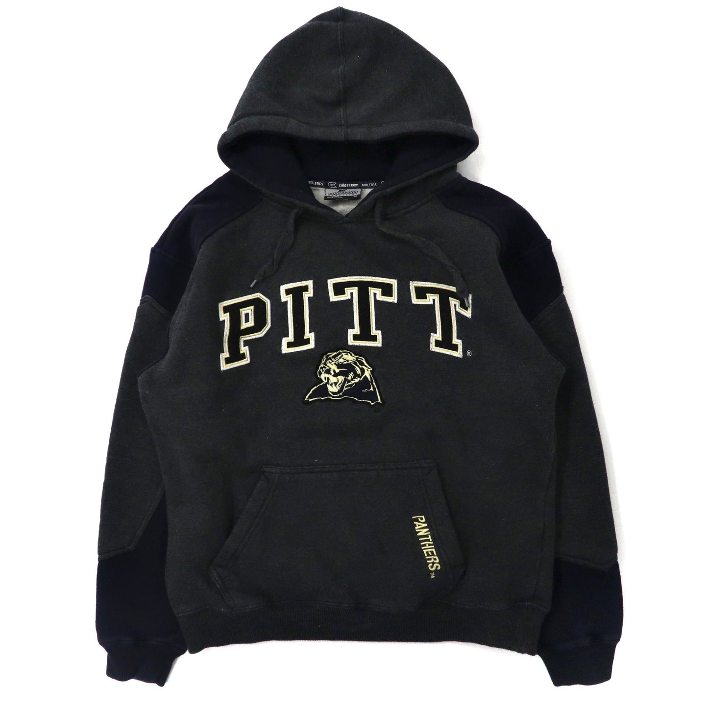 colosseum ATHLETIC プルオーバー カレッジ パーカー M グレー コットン 裏起毛 University of Pittsburgh Panthers 90年代