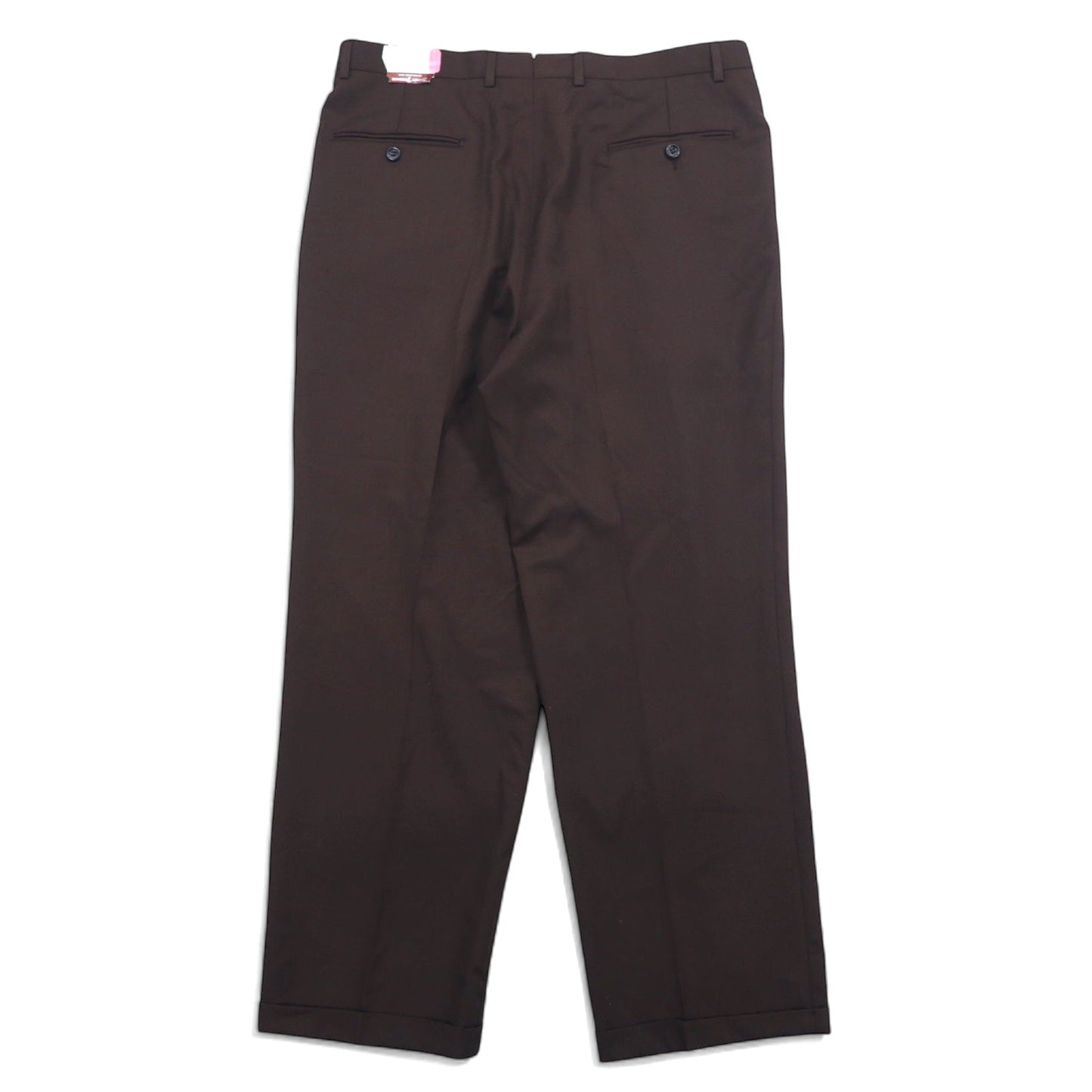 USA製 90年代 HICKEY FREEMAN タック ワイド スラックスパンツ 36R ブラウン ウール
