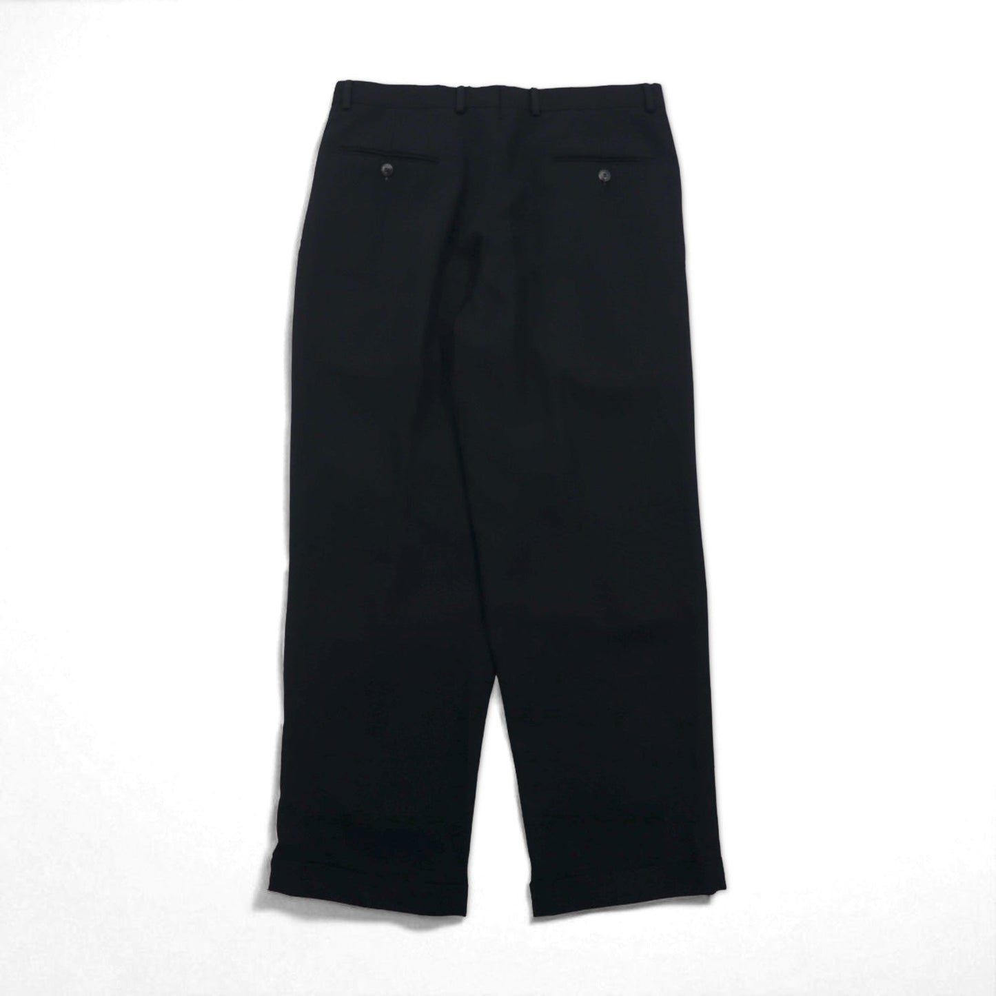 DOCKERS ( Levi's ) DRESS SLACKS 90年代 2タック ワイド スラックスパンツ L ブラック ポリエステル ウール