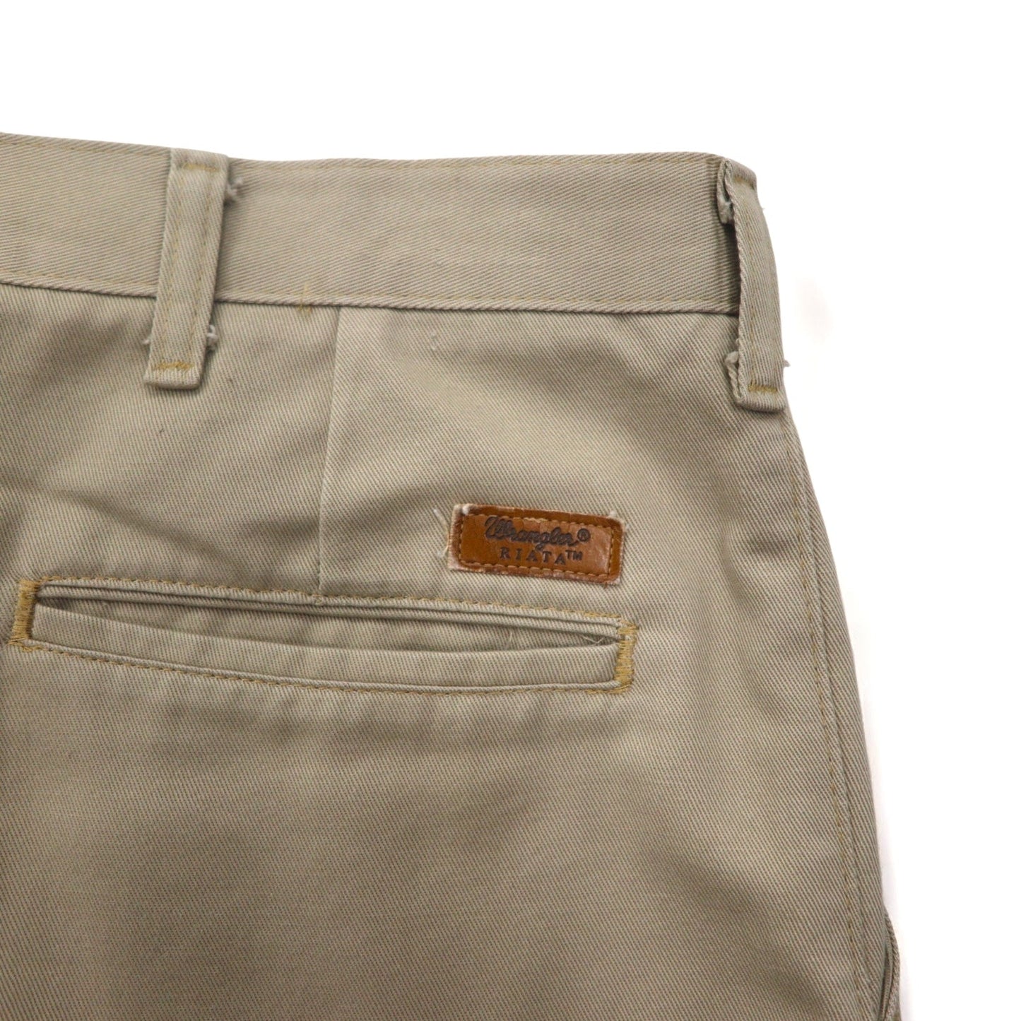 Wrangler Riata タック ワイド チノパンツ L ベージュ コットン 95KH メキシコ製