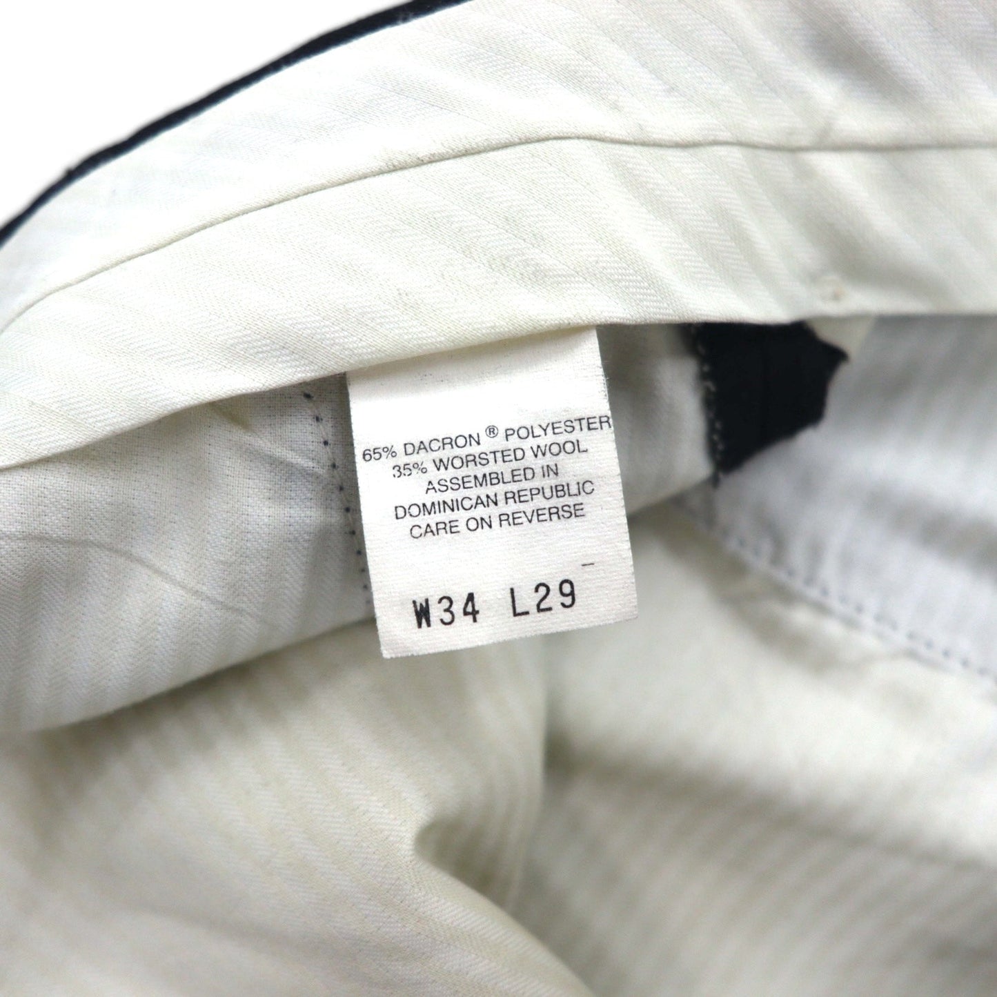 DOCKERS ( Levi's ) DRESS SLACKS 90年代 2タック ワイド スラックスパンツ L ブラック ポリエステル ウール