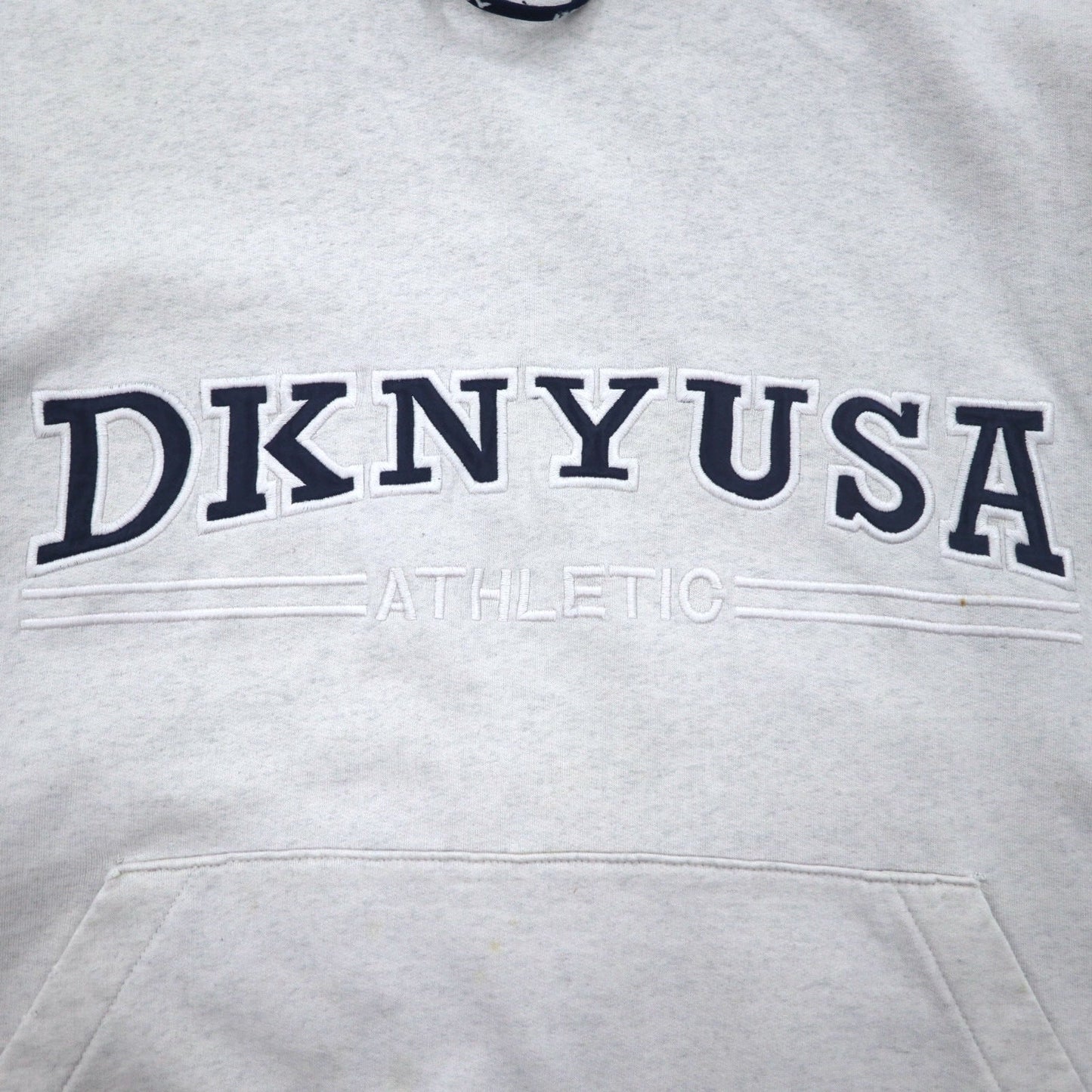 DKNY USA ( Donna Karan New York ) 90年代 プルオーバー パーカー L グレー コットン