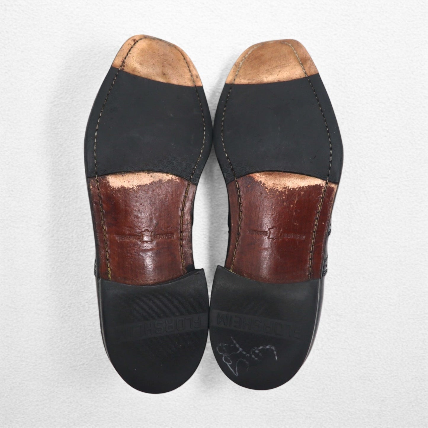 FLORSHEIM ウイングチップ フルブローグ メダリオンシューズ 28.5cm ブラック レザー 17066-01