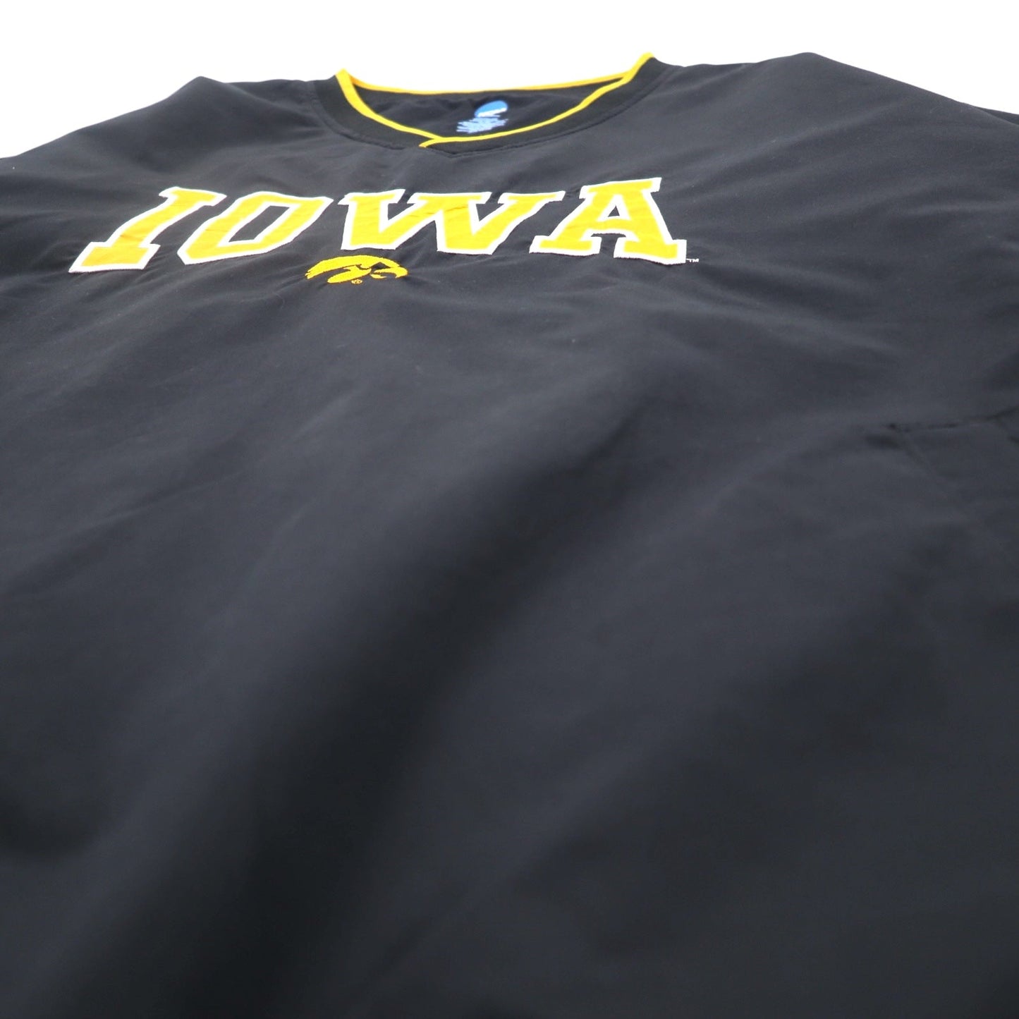 NCAA by KA inc. リブライン ピステ プルオーバー ナイロンジャケット XL ブラック カレッジ IOWA