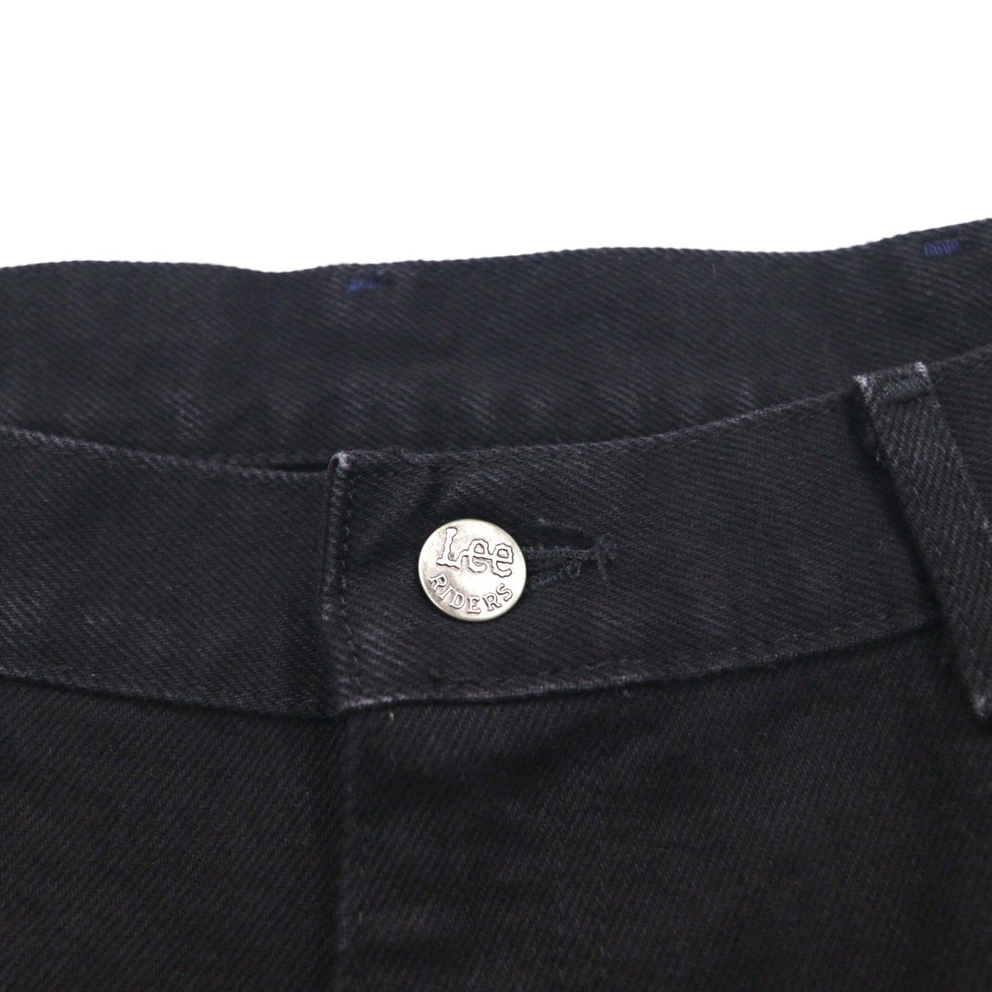 Lee RIDERS 90年代 USA製 リラックスフィット テーパード デニムパンツ XL ブラック ジッパーフライ レザーパッチ 208-5508 デッドストック 未使用品