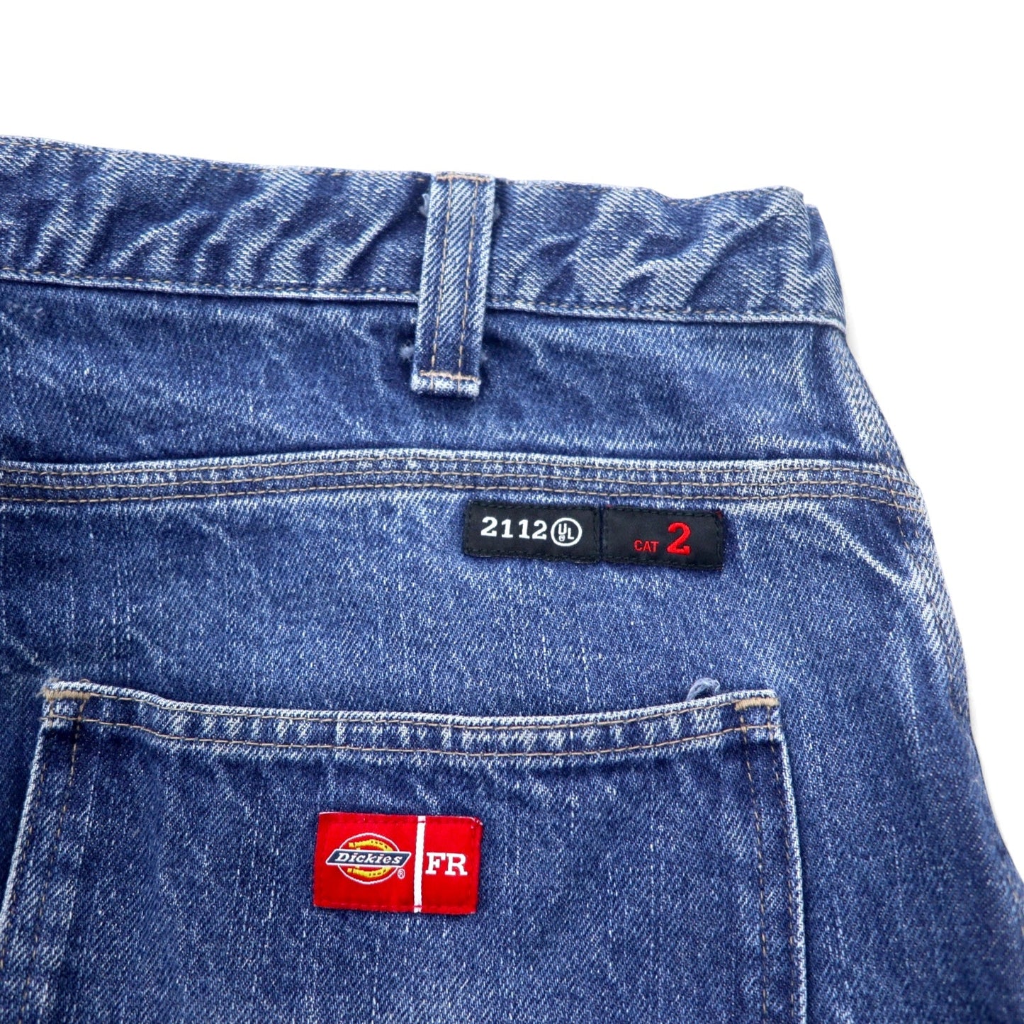 DICKIES FR バギー ワイド デニムパンツ 難燃性 ペインターパンツ 40 ブルー コットン FR Flame Resistant メキシコ製