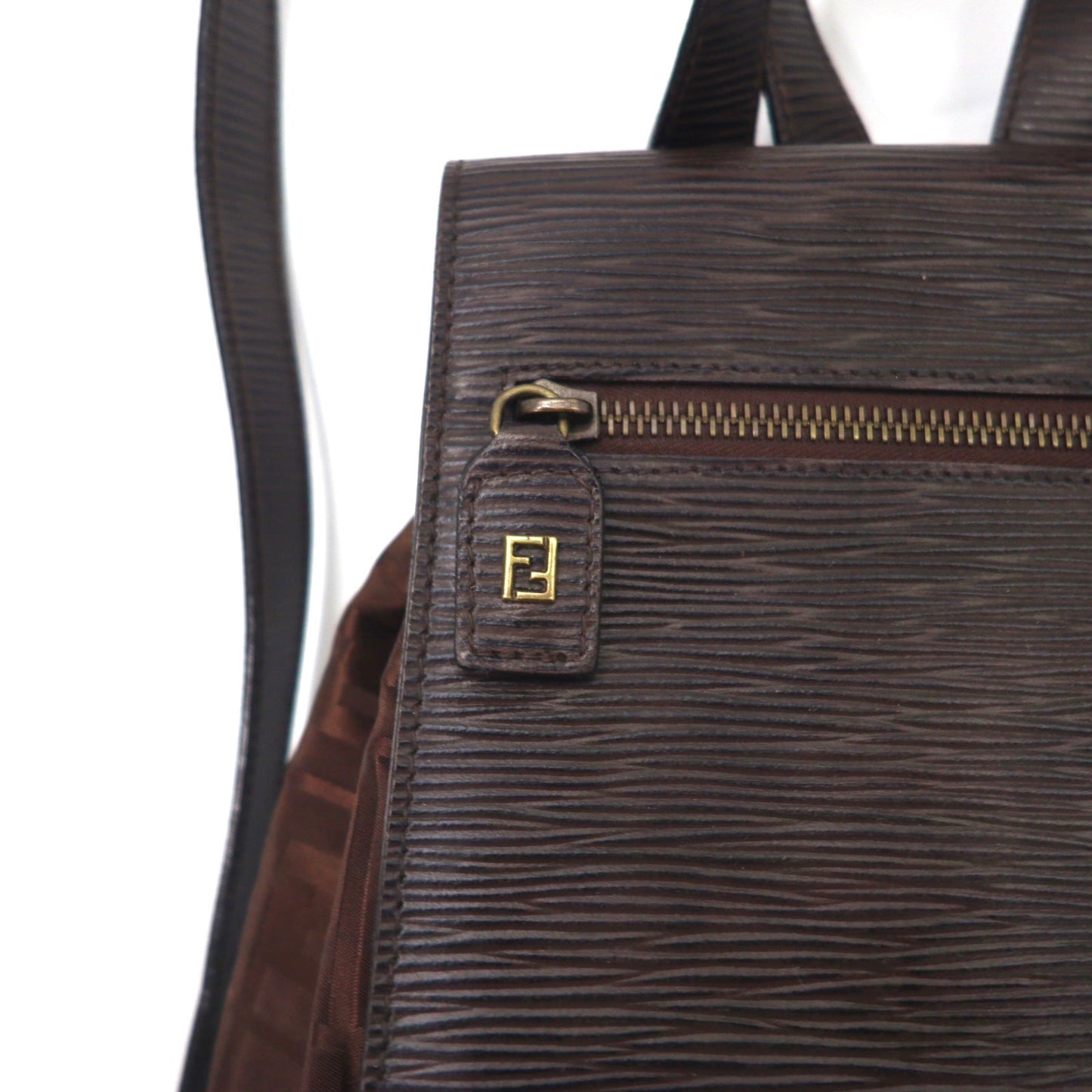 FENDI ミニリュック バックパック ブラウン ズッカ柄 ナイロンキャンバス