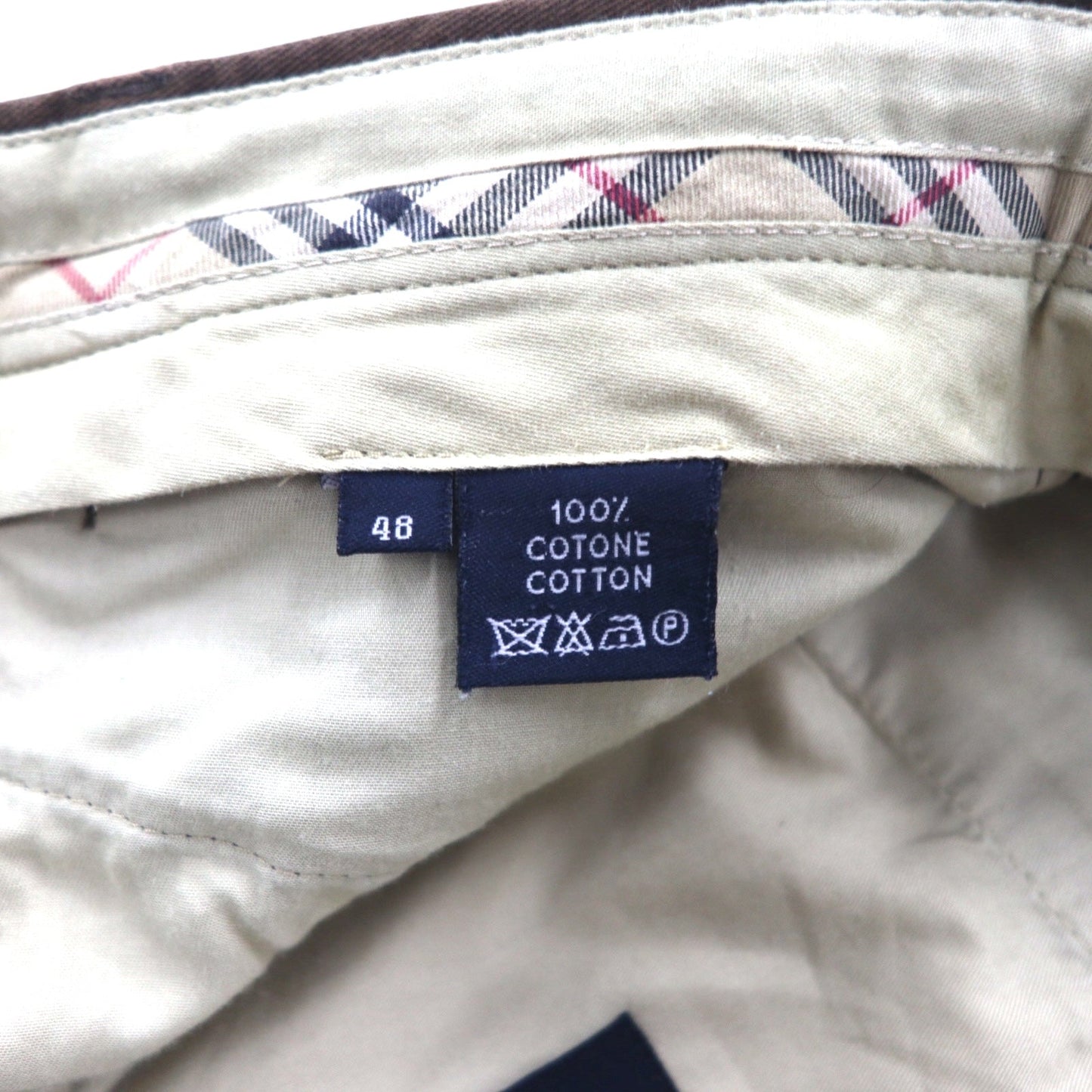 BURBERRY × DAVIDE CENCI センタープレス ストレート チノパンツ M ブラウン コットン
