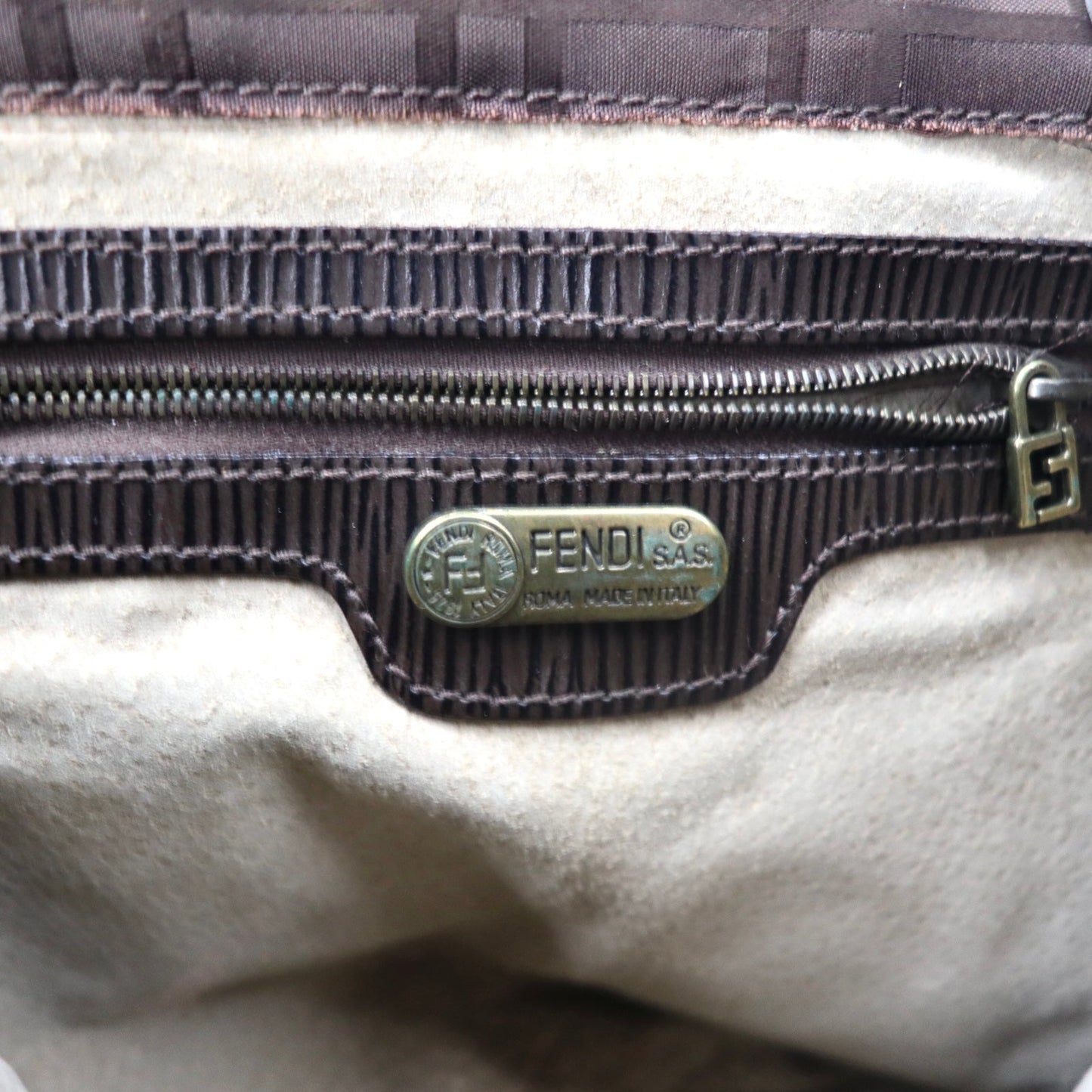 FENDI ミニリュック バックパック ブラウン ズッカ柄 ナイロンキャンバス