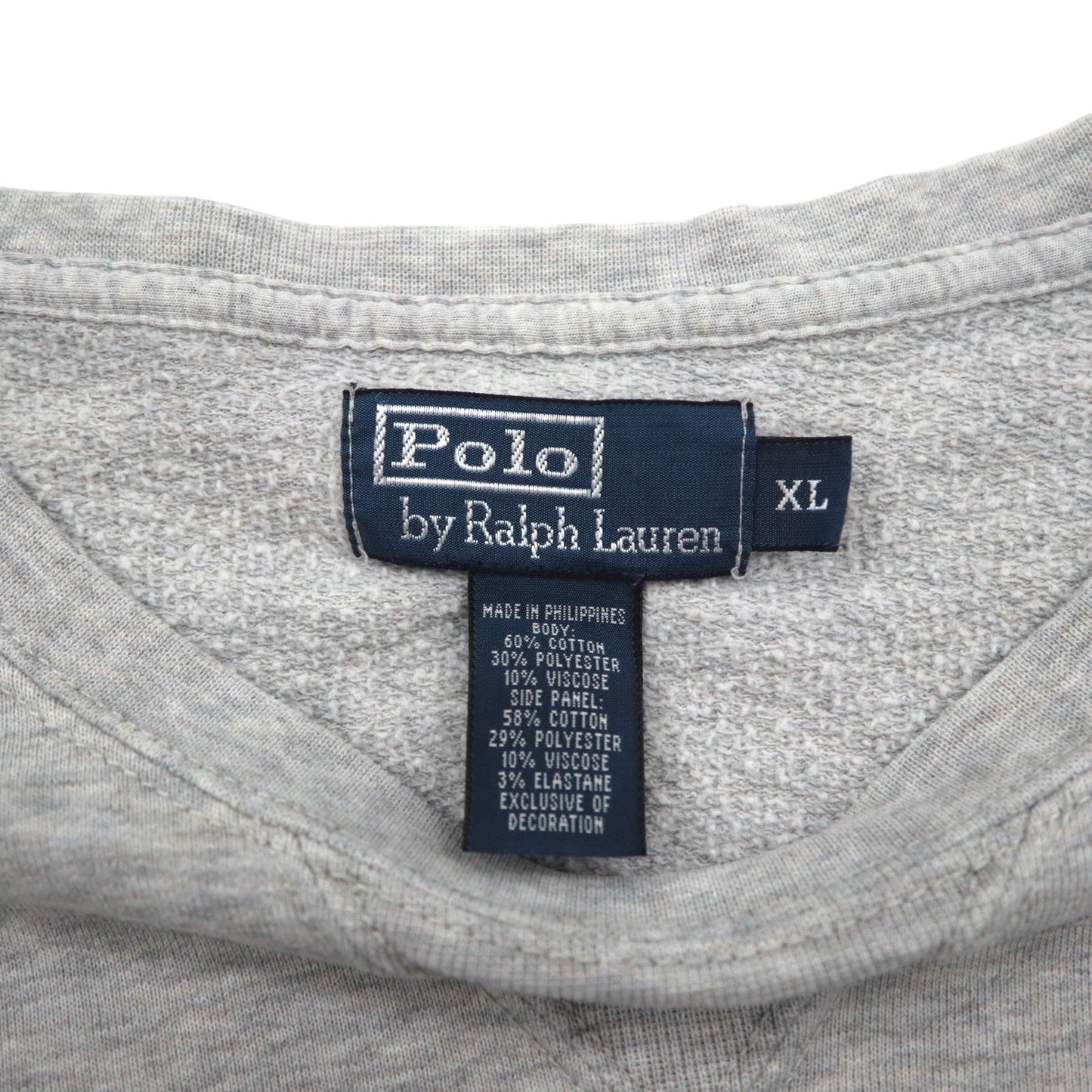 Polo by Ralph Lauren 90年代 クルーネック スウェット XL グレー 無地 スモールポニー刺繍