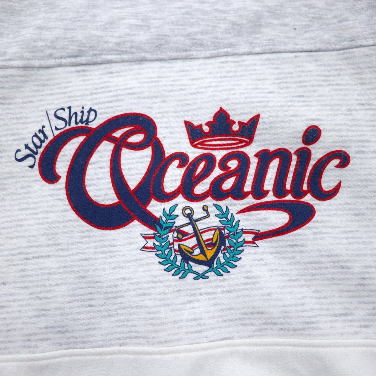 90年代 GEAR FOR SPORTS プリント スウェット L グレー コットン ポリエステル 裏起毛 STAR SHIP OCEANIC