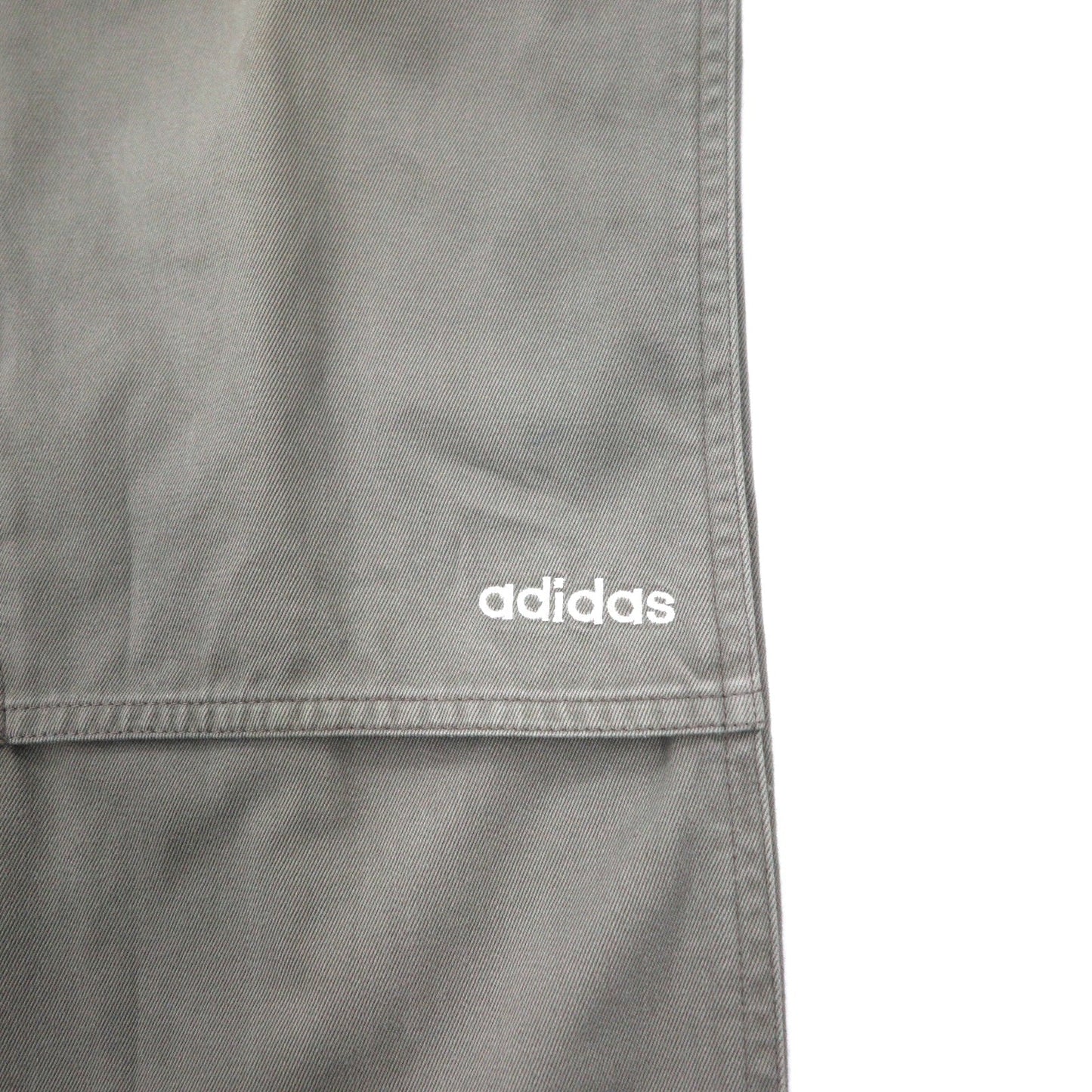 adidas 00年代 ダブルニー ダック ワークパンツ O グレー コットン 3ストライプス