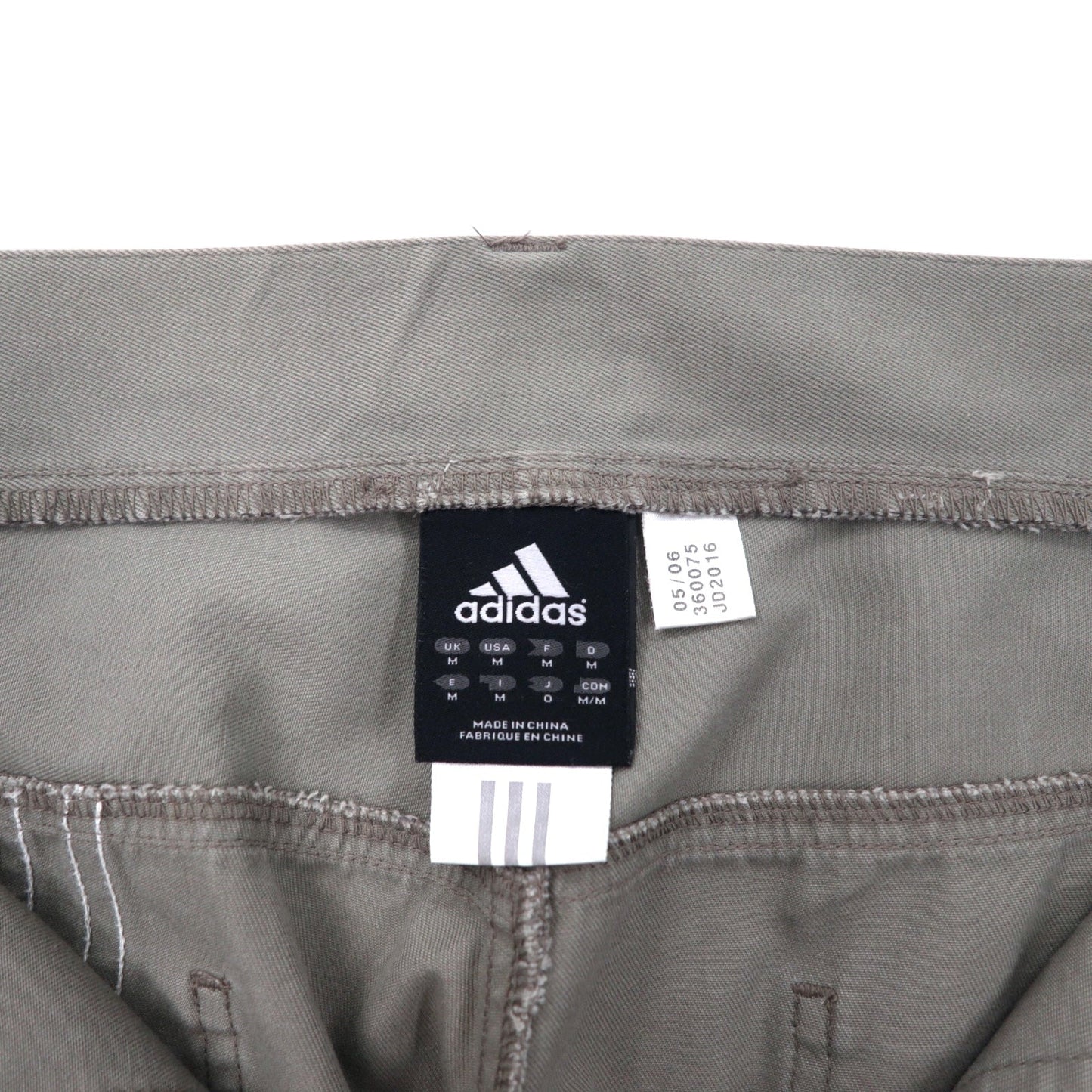 adidas 00年代 ダブルニー ダック ワークパンツ O グレー コットン 3ストライプス
