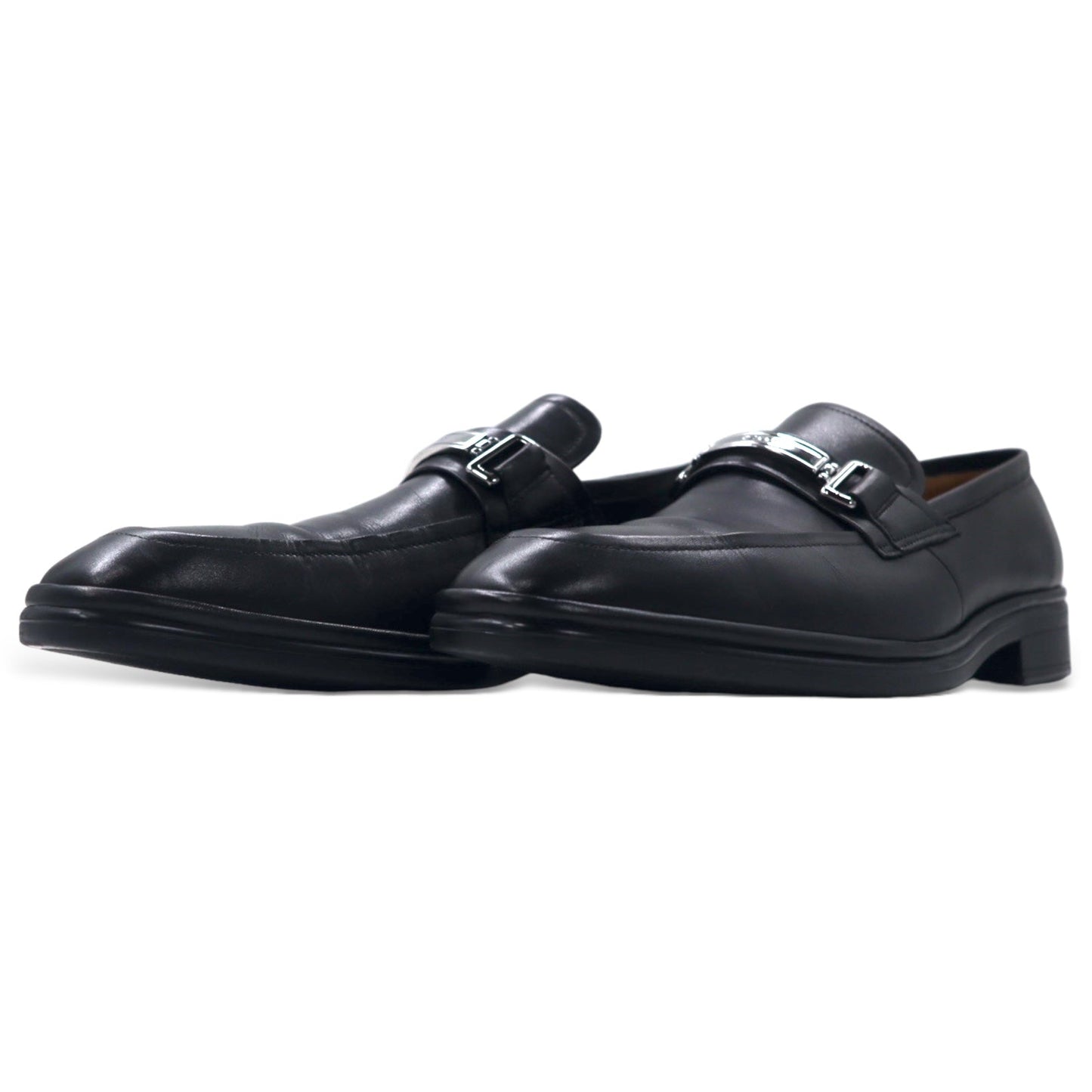 BALLY スイス製 ロゴプレート ビット ローファー 27.5cm ブラック レザー NEPTY/000