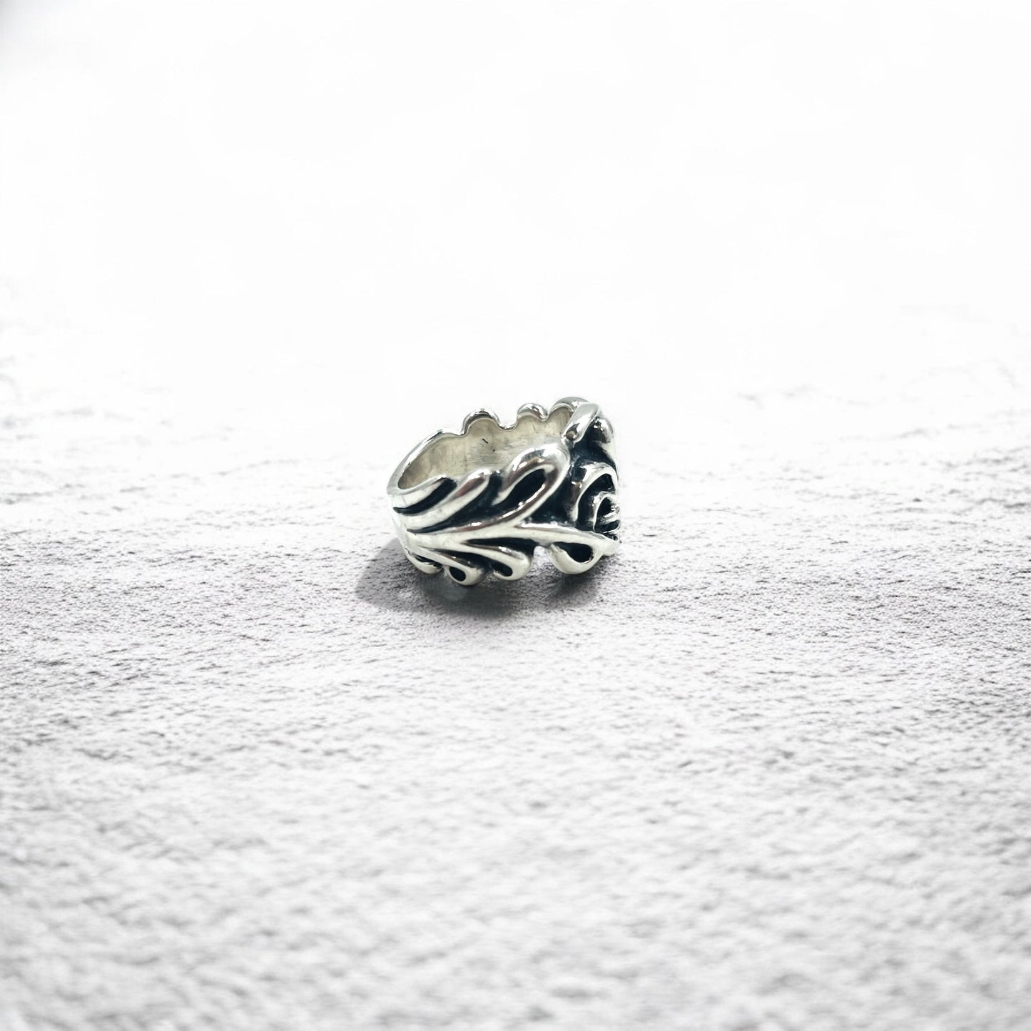 Vintage Silver Fleur de Lis Ring ユリ 紋章 リング 指輪 19号 シルバー 925 ゴシック パンク ロック