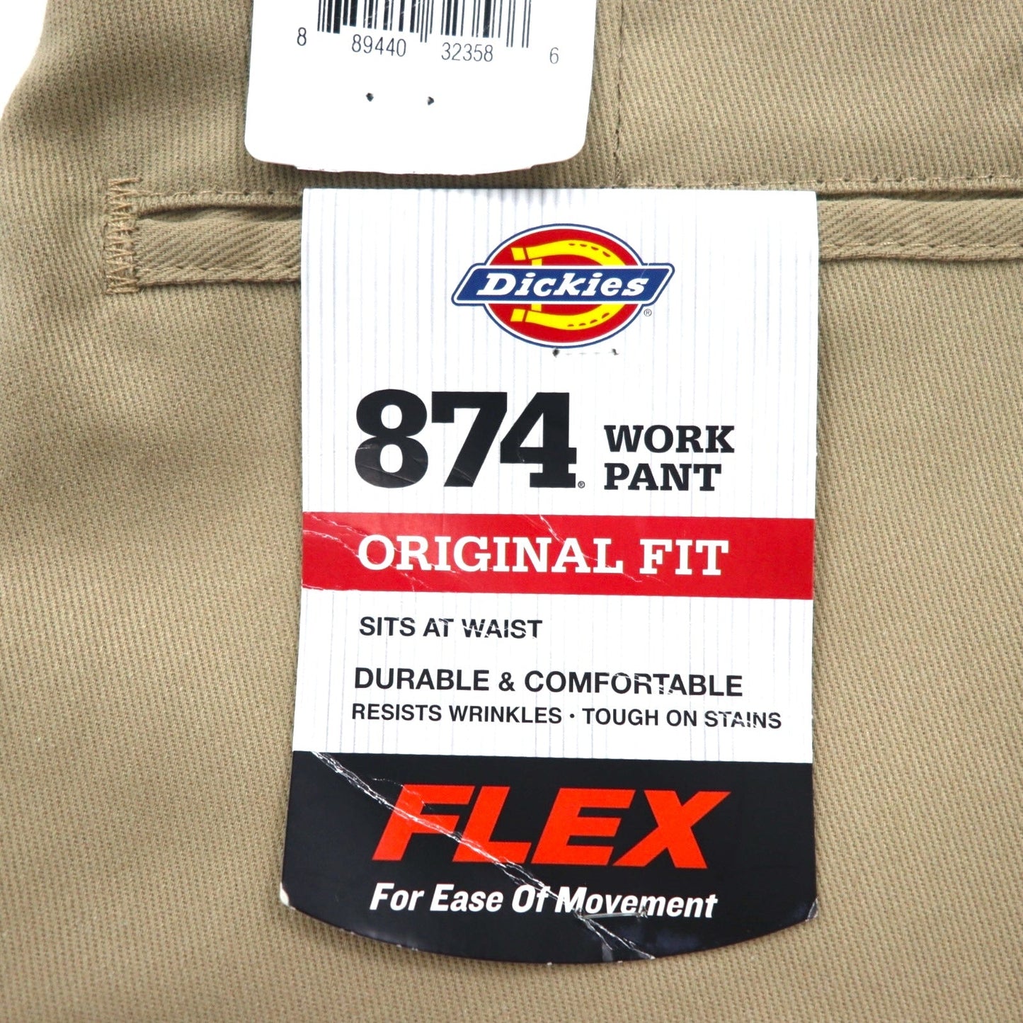 Dickies 874 FLEX オリジナルフィット ワークパンツ チノパンツ XL ベージュ 11874DS 未使用品