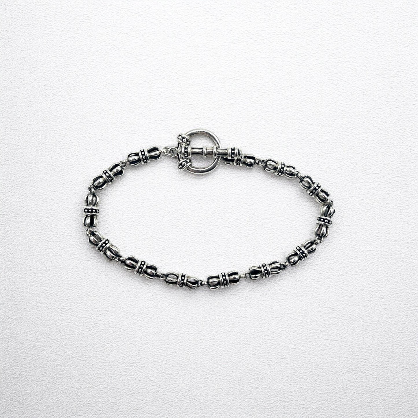 Vintage Gothic Chain Blacelet トグル チェーン ブレスレット シルバー 925 ゴシック クラウン