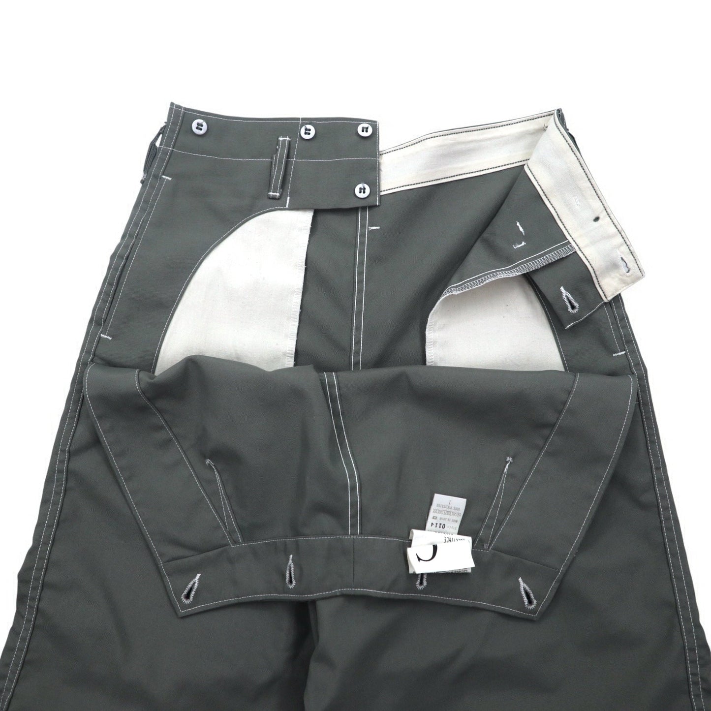 TUKI ミリタリーバグス Military Baggs ワイド セーラーパンツ S セージ グリーン 0114 日本製