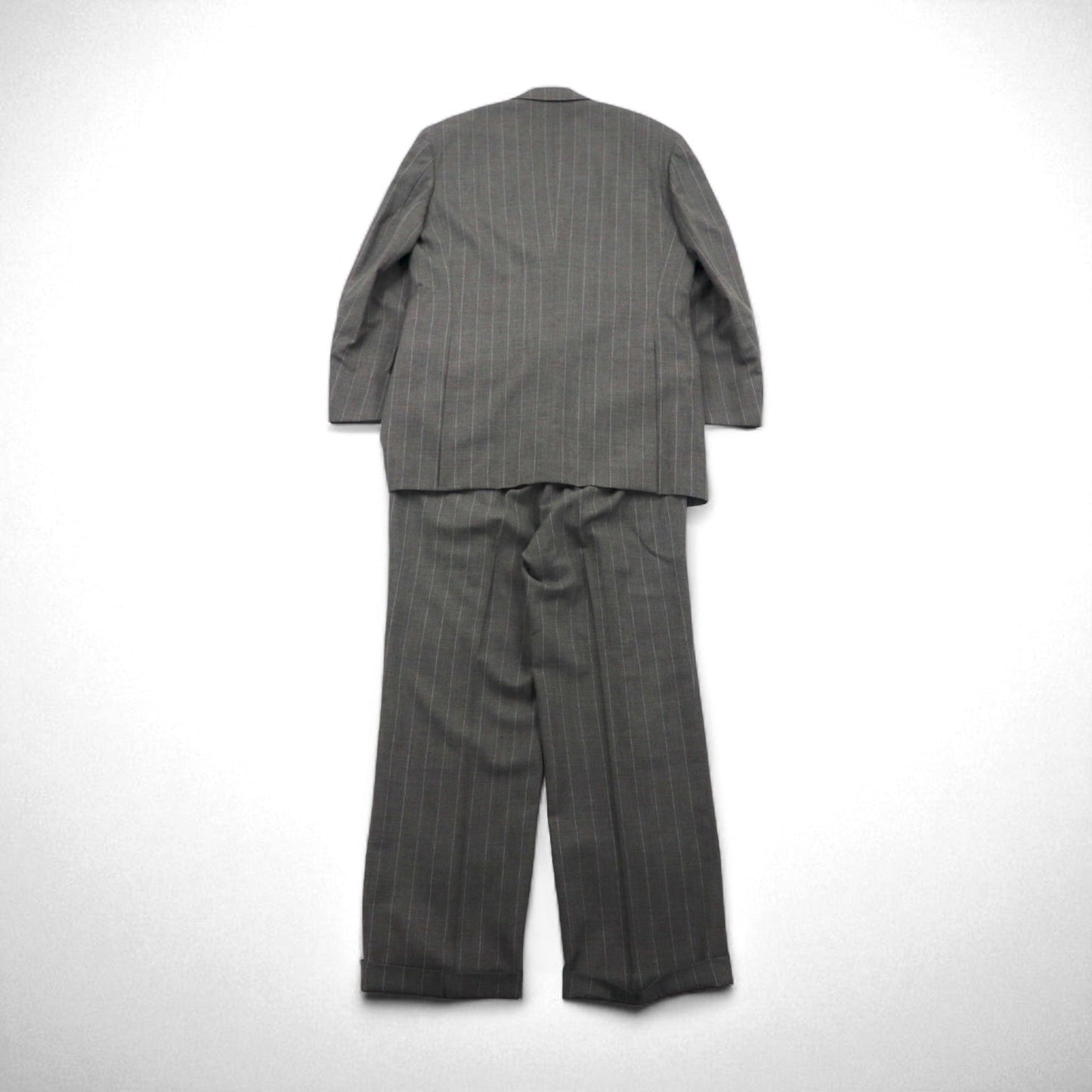Polo by Ralph Lauren 90年代 3ピース スーツ セットアップ L グレー ストライプ ウール 日本製