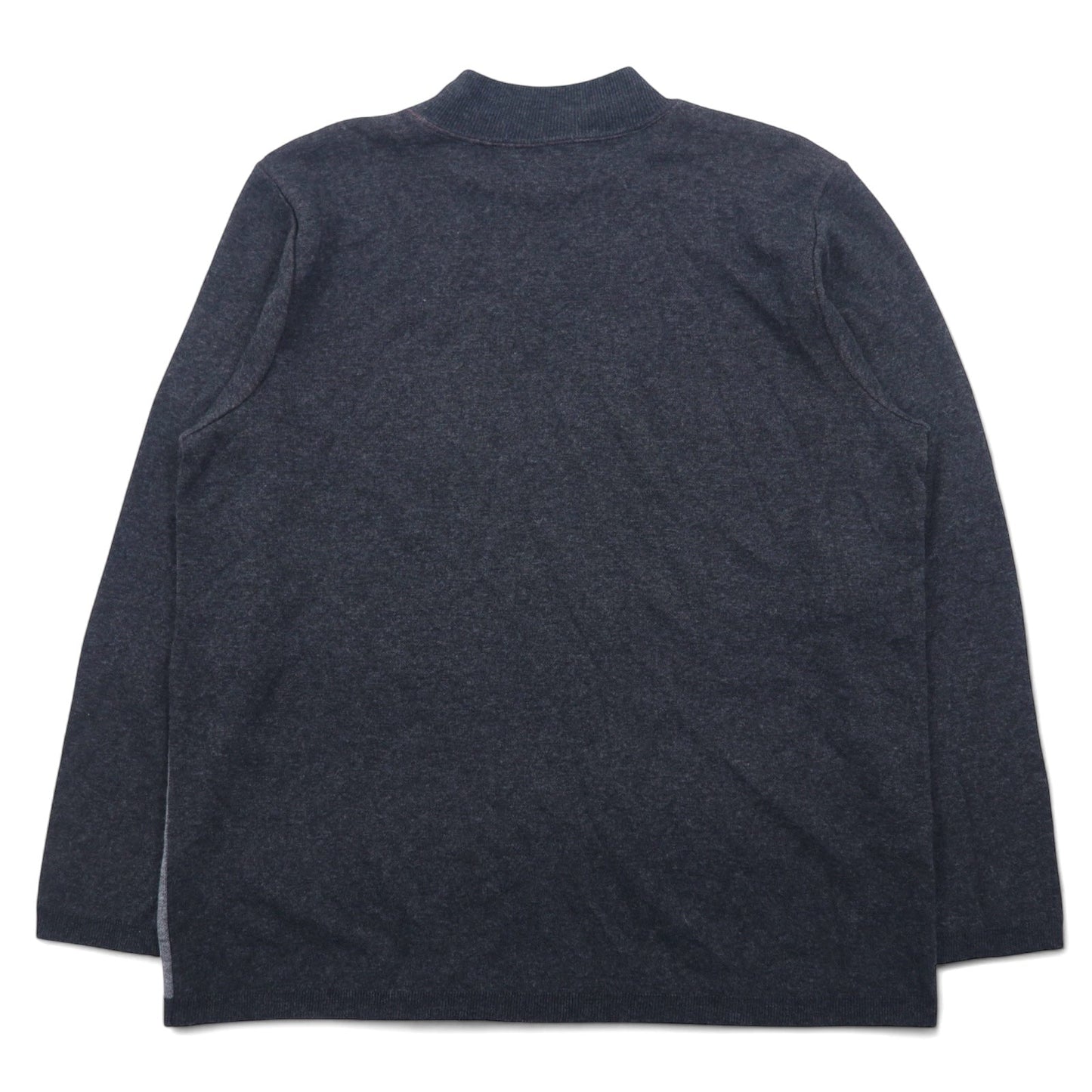 USA製 90年代 ALFRED DUNNER モックネック アクリルニット セーター L グレー アクリル カラーブロック