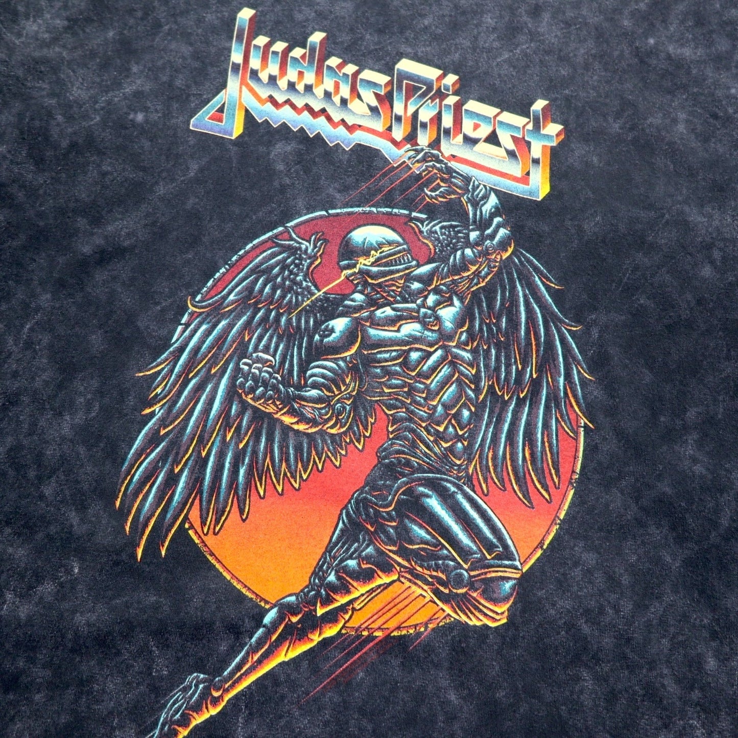 Judas Priest ジューダス プリースト ヘヴィメタル バンド Tシャツ バンT L ブラック ヴィンテージ加工 GLOBAL ホンジュラス製