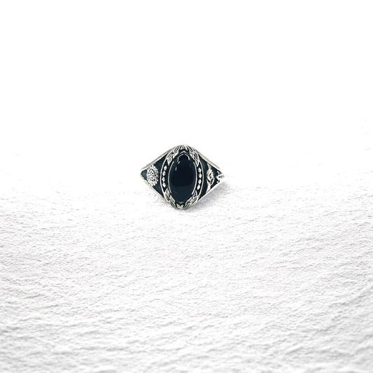 Vintage Silver Onyx Ring ブラックオニキス リング 指輪 14号 シルバー SILVER 925