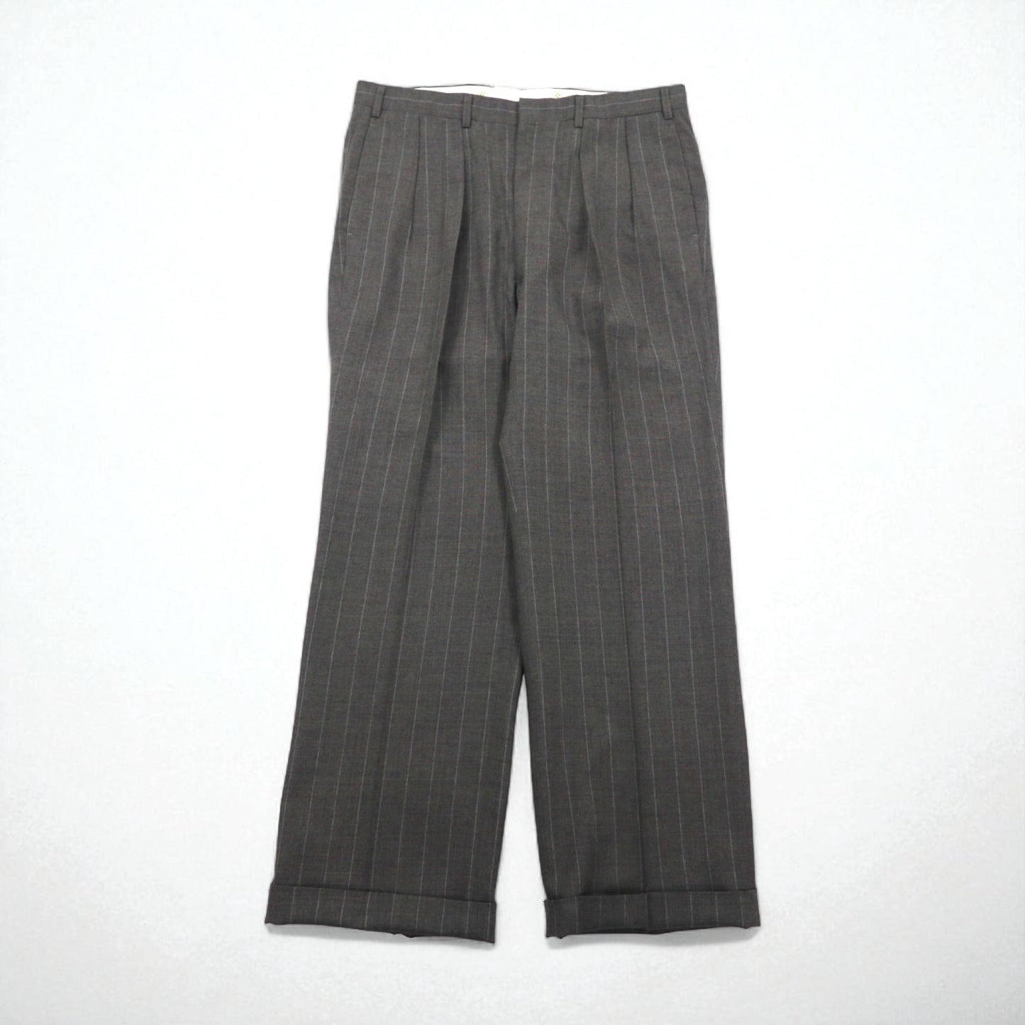 Polo by Ralph Lauren 90年代 3ピース スーツ セットアップ L グレー ストライプ ウール 日本製
