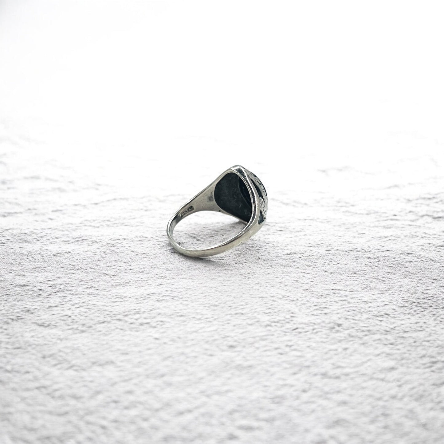 Vintage Silver Onyx Ring ブラックオニキス リング 指輪 14号 シルバー SILVER 925