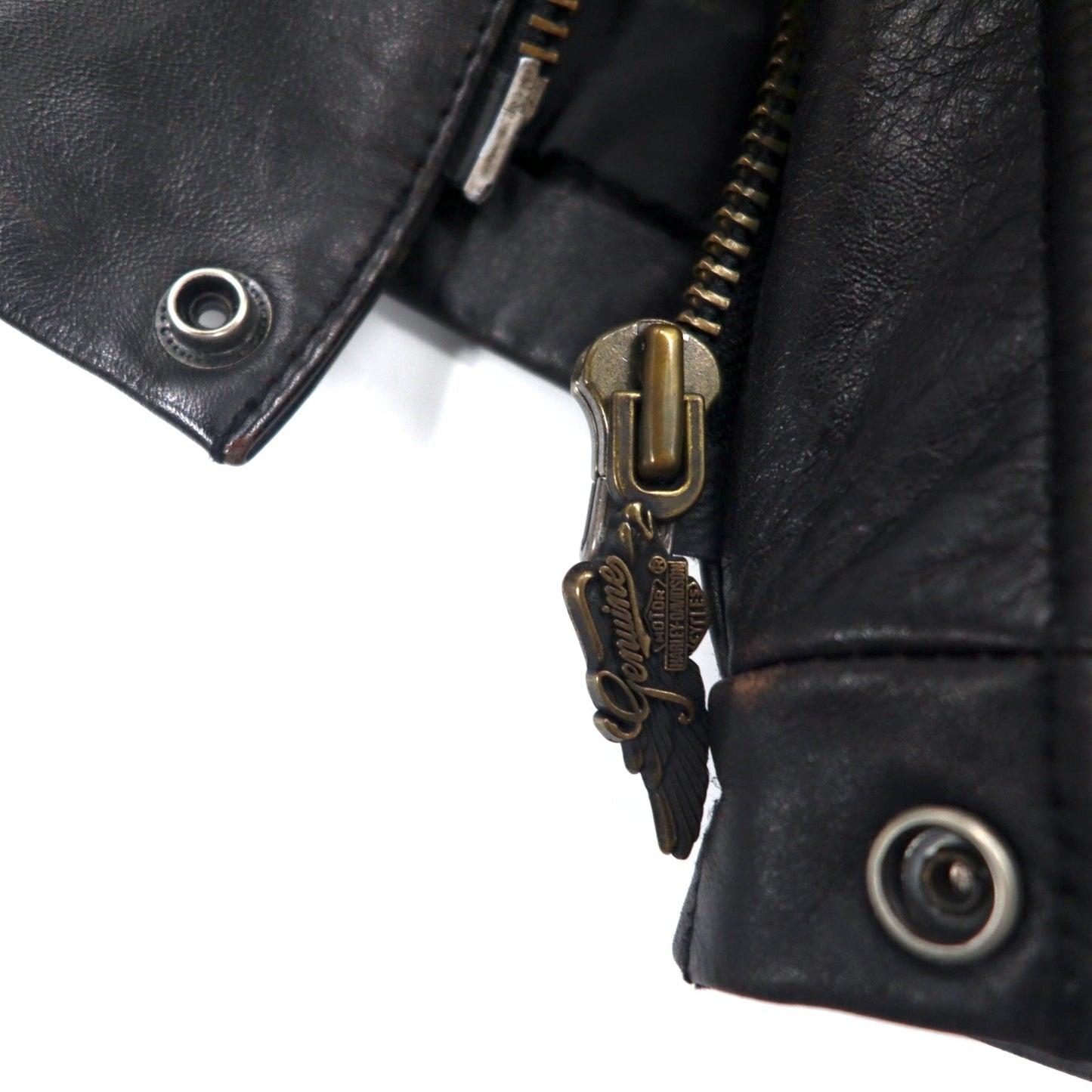 HARLEY DAVIDSON ライダースジャケット レザージャケット L ブラック 牛革 キルティングライナー 94HT99