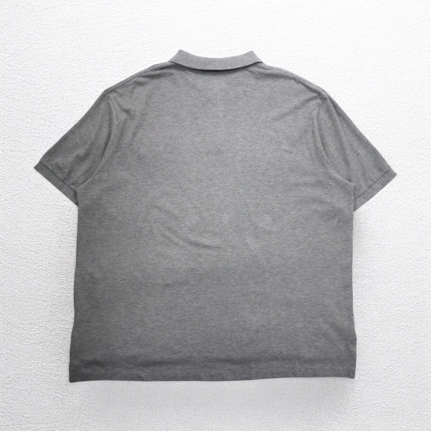 Polo by Ralph Lauren 90年代 ポロシャツ 3XL BIG ビッグサイズ グレー コットン 鹿の子 スモールポニー刺繍 未使用品