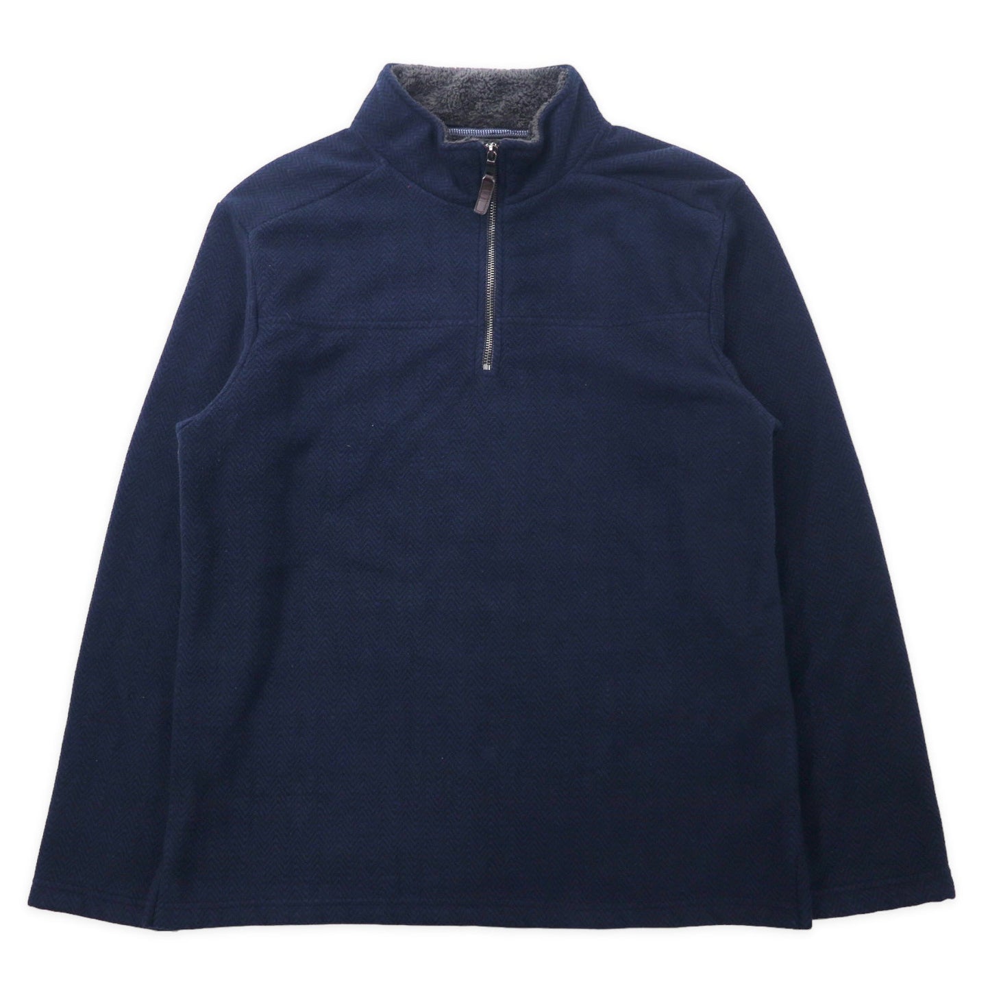 LONDON FOG COLLECTION ハーフジップ フリースジャケット XL ネイビー ポリエステル ビッグサイズ