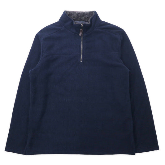 LONDON FOG COLLECTION ハーフジップ フリースジャケット XL ネイビー ポリエステル ビッグサイズ