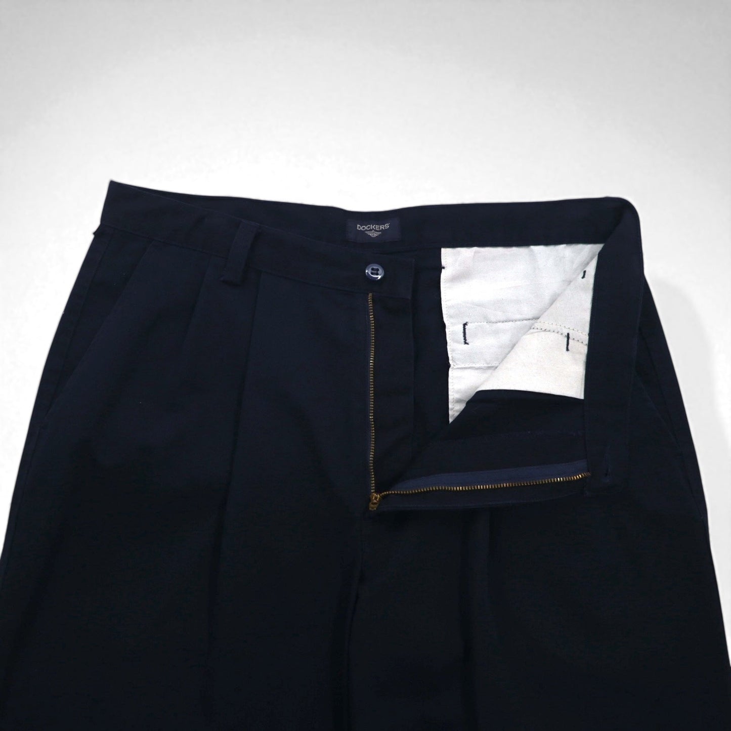 DOCKERS ( Levi's ) 2タック ワイド ワーク チノパンツ L ネイビー コットン