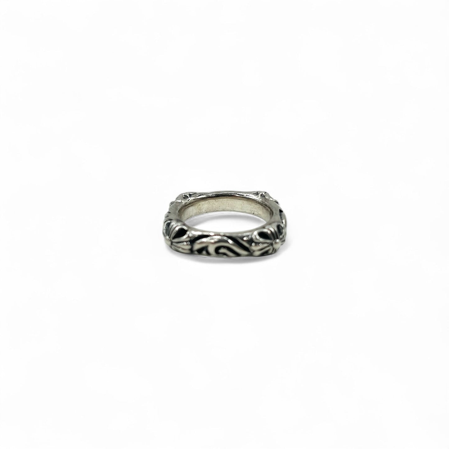 Vintage Gothic Silver Cross Band Ring スクエア フレア クロス リング 指輪 15号 シルバー 925 ゴシック