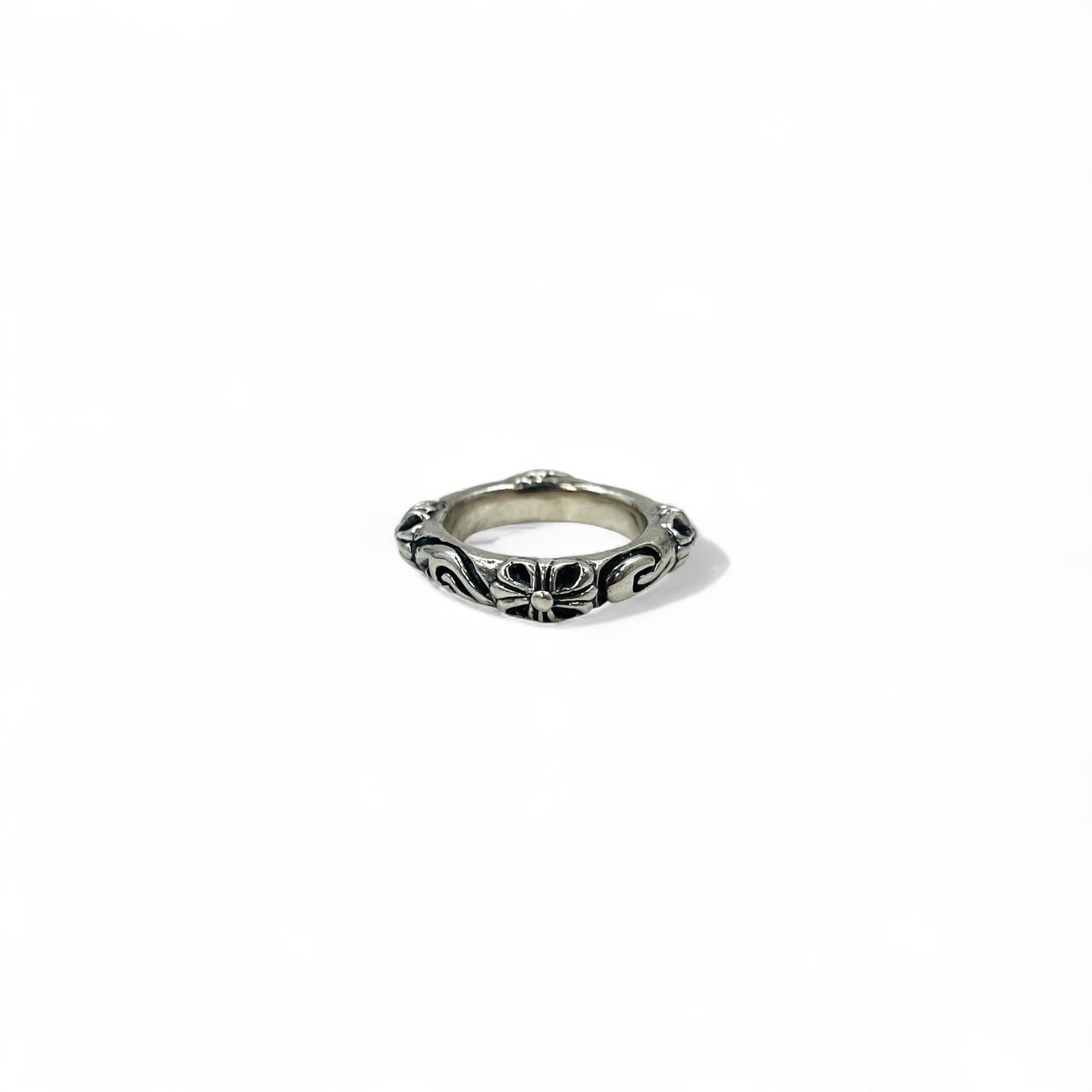 Vintage Gothic Silver Cross Band Ring スクエア フレア クロス リング 指輪 15号 シルバー 925 ゴシック