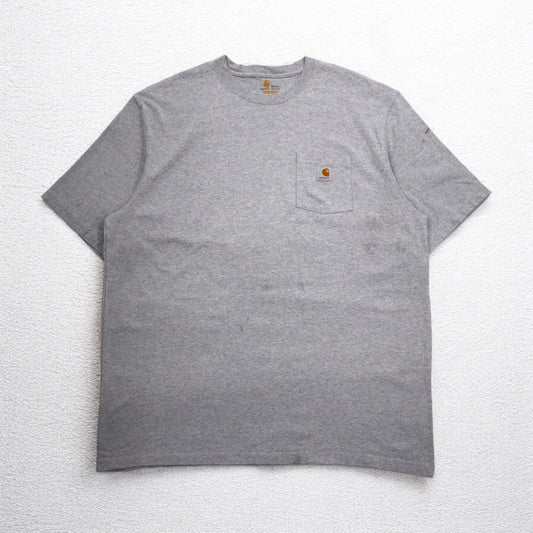 carhartt オリジナルフィット ポケット Tシャツ ポケTee 2XL TALL ORIGINAL FIT グレー コットン