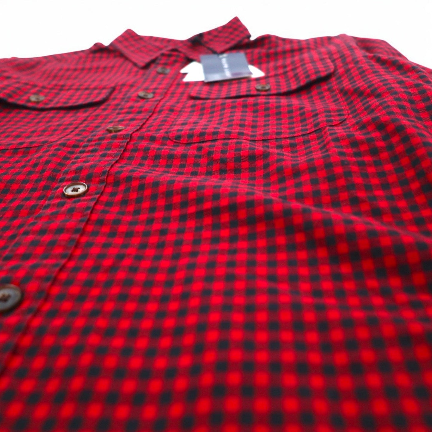 RALPH LAUREN フランネルシャツ XL レッド チェック レザー エルボーパッチ フラップポケット 未使用品