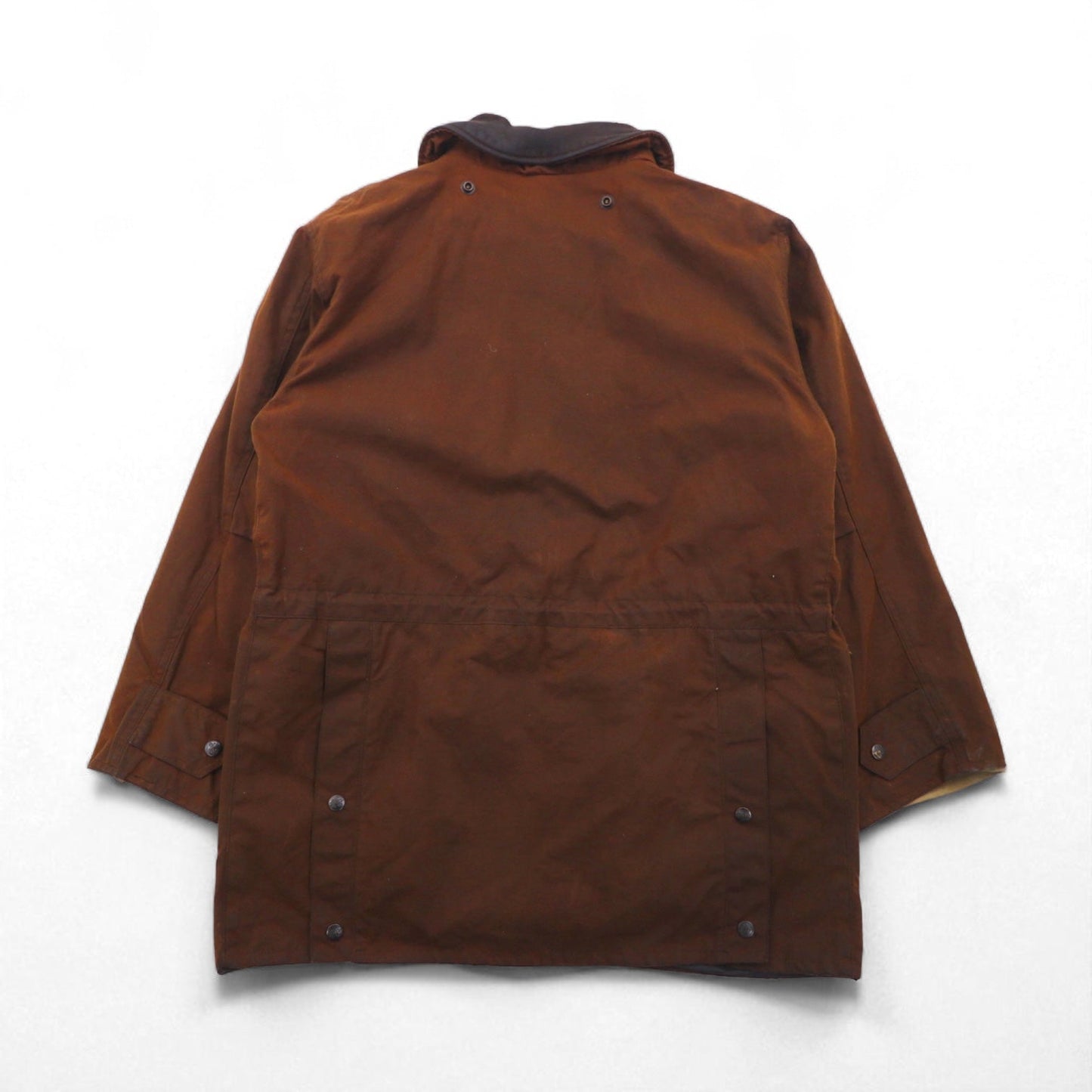 OUTBACK オイルド ハンティングジャケット L ブラウン 襟レザー ケープ付き COUNTRY MAN