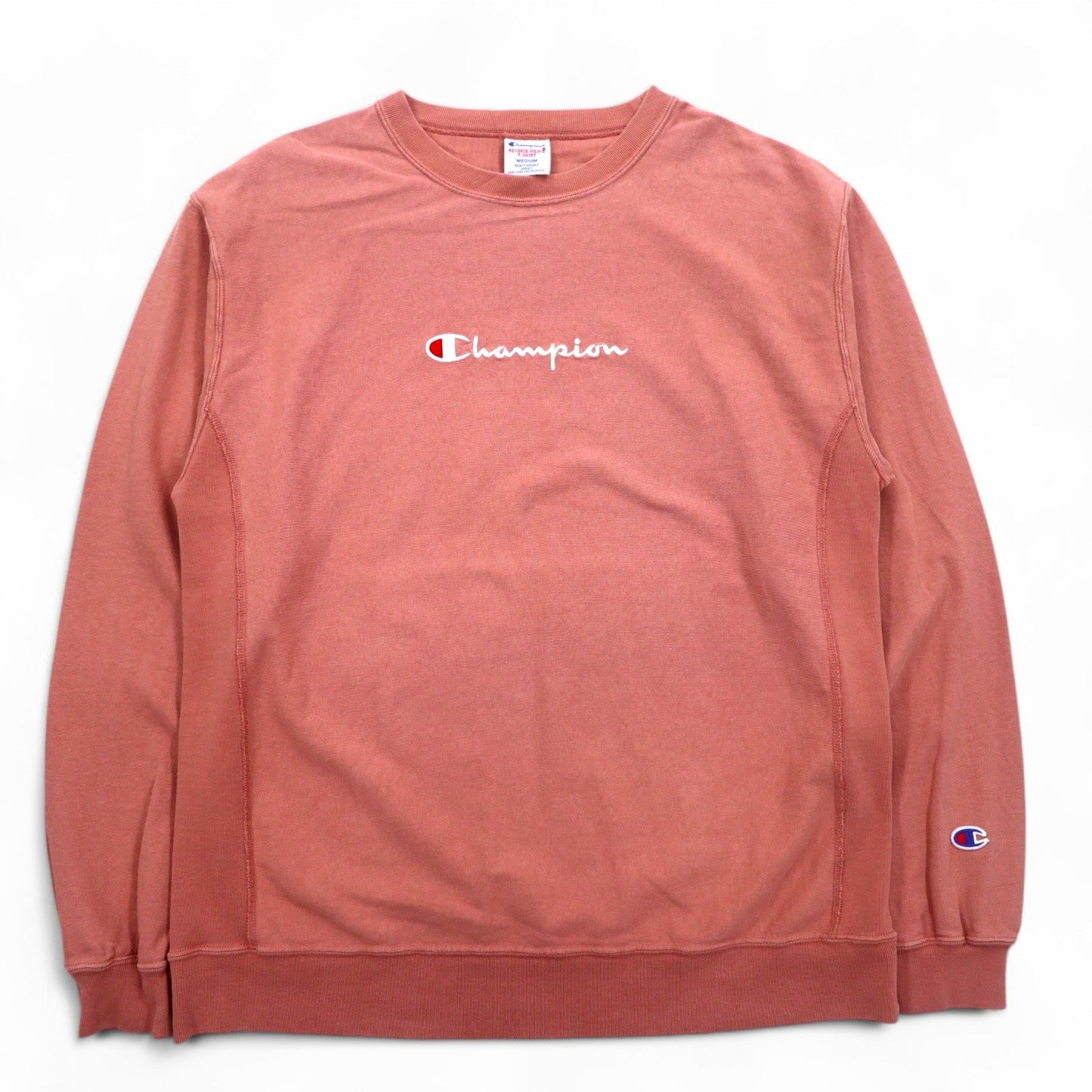 Champion リバースウィーブ REVERSE WEAVE T-SHIRT スウェット  M ピンク スクリプトロゴ 刺繍 C8-P404