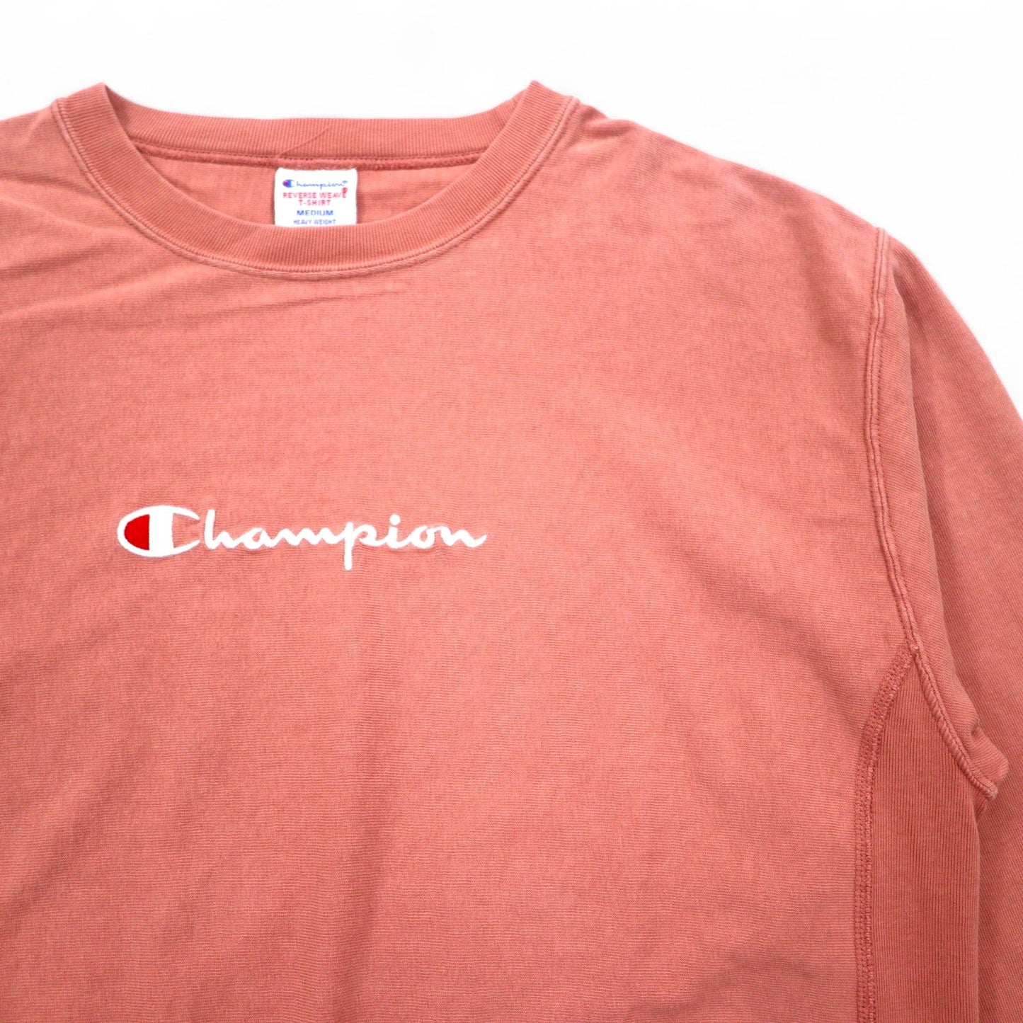 Champion リバースウィーブ REVERSE WEAVE T-SHIRT スウェット  M ピンク スクリプトロゴ 刺繍 C8-P404