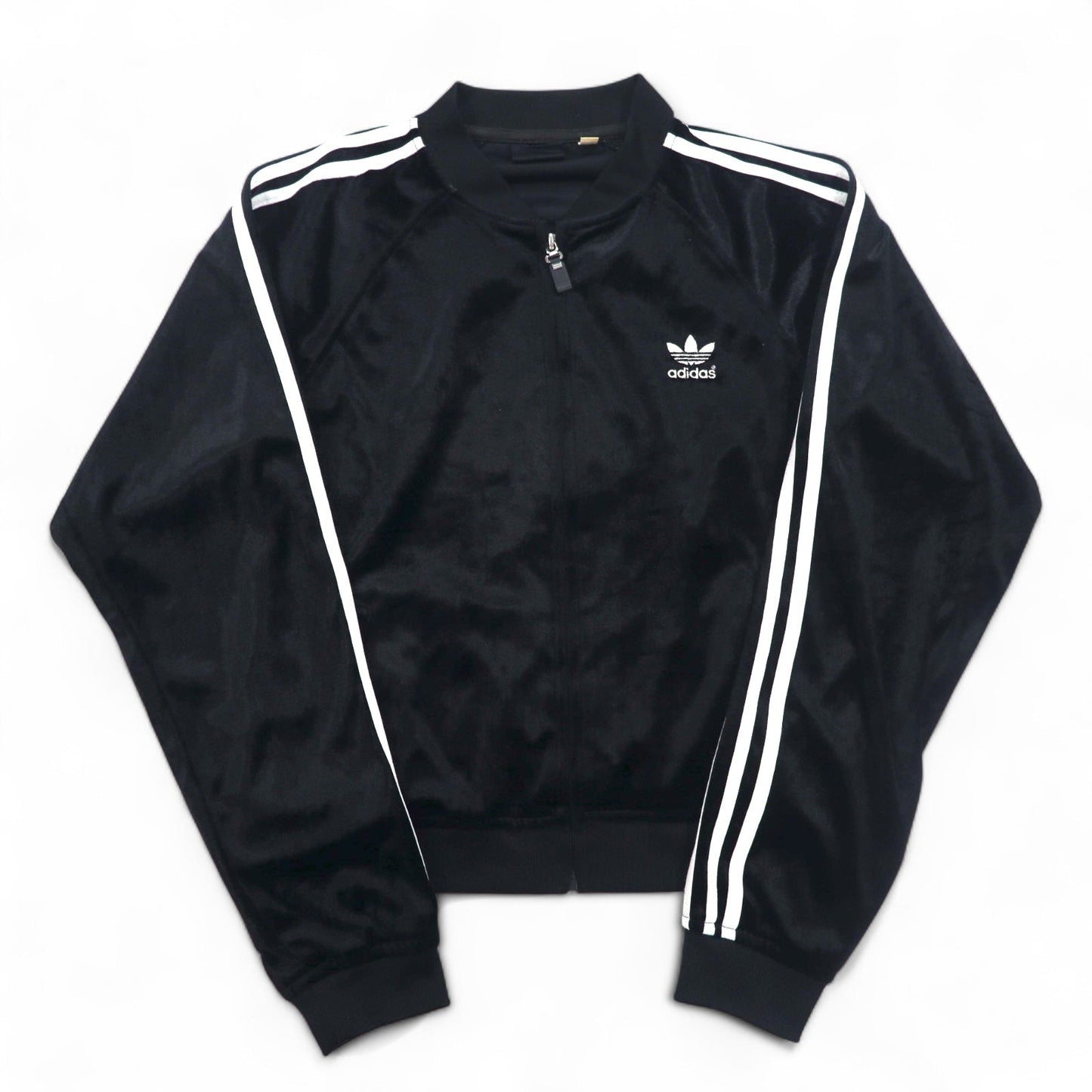 adidas 90年代 ATP型 ベロア トラックジャケット ジャージ L ブラック トレフォイルロゴ 3ストライプ