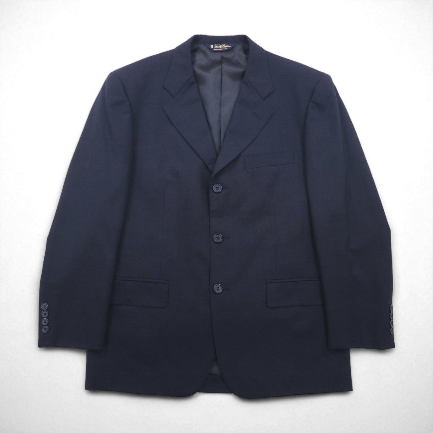 Brooks Brothers 3B スーツ セットアップ M ネイビー ウール 2タック ワイド