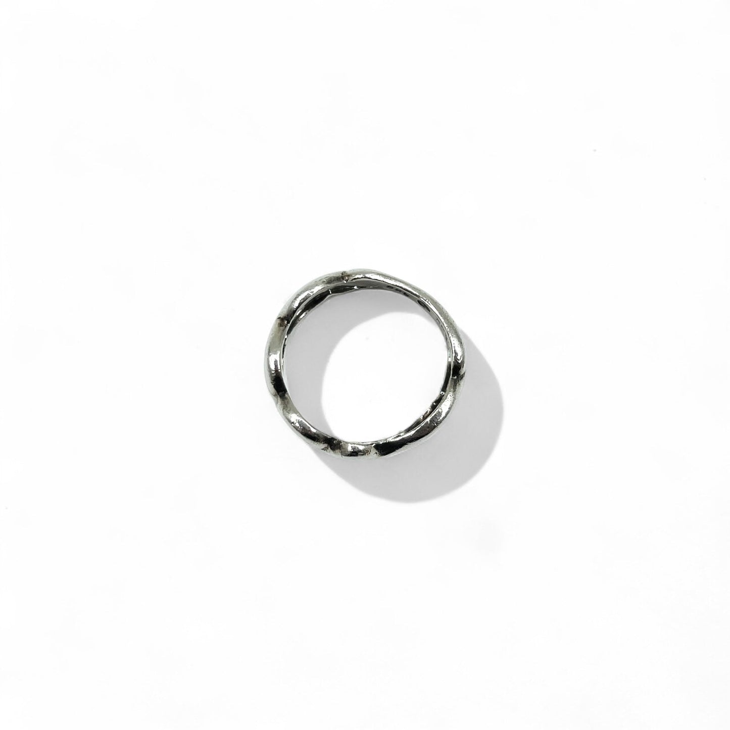 Maori warriors マオリ族 2連 ウェーブ リング 指輪 18号 シルバー 925 唐草