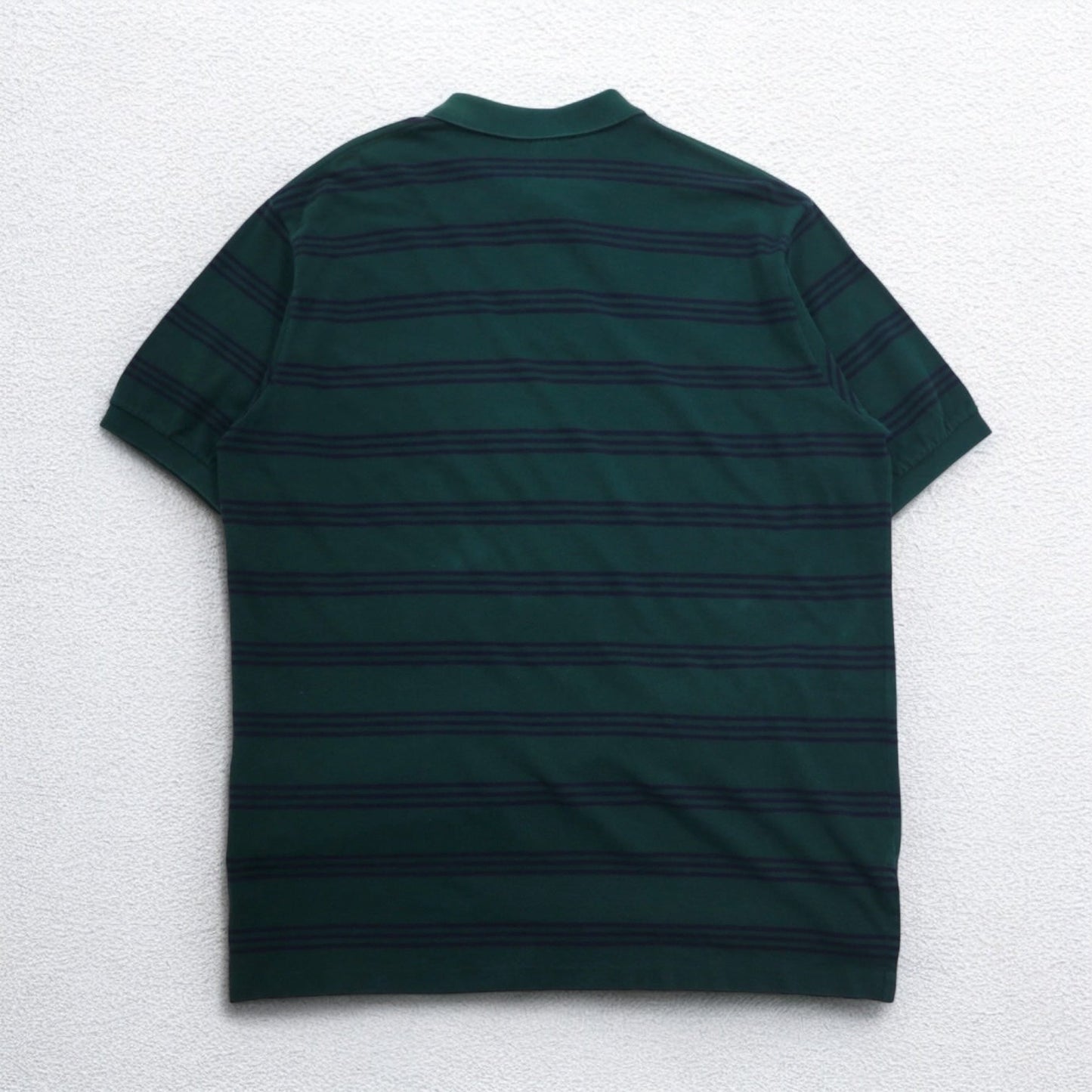 Polo by Ralph Lauren 90年代 ボーダー ポロシャツ 2XL グリーン コットン 鹿の子 スモールポニー刺繍