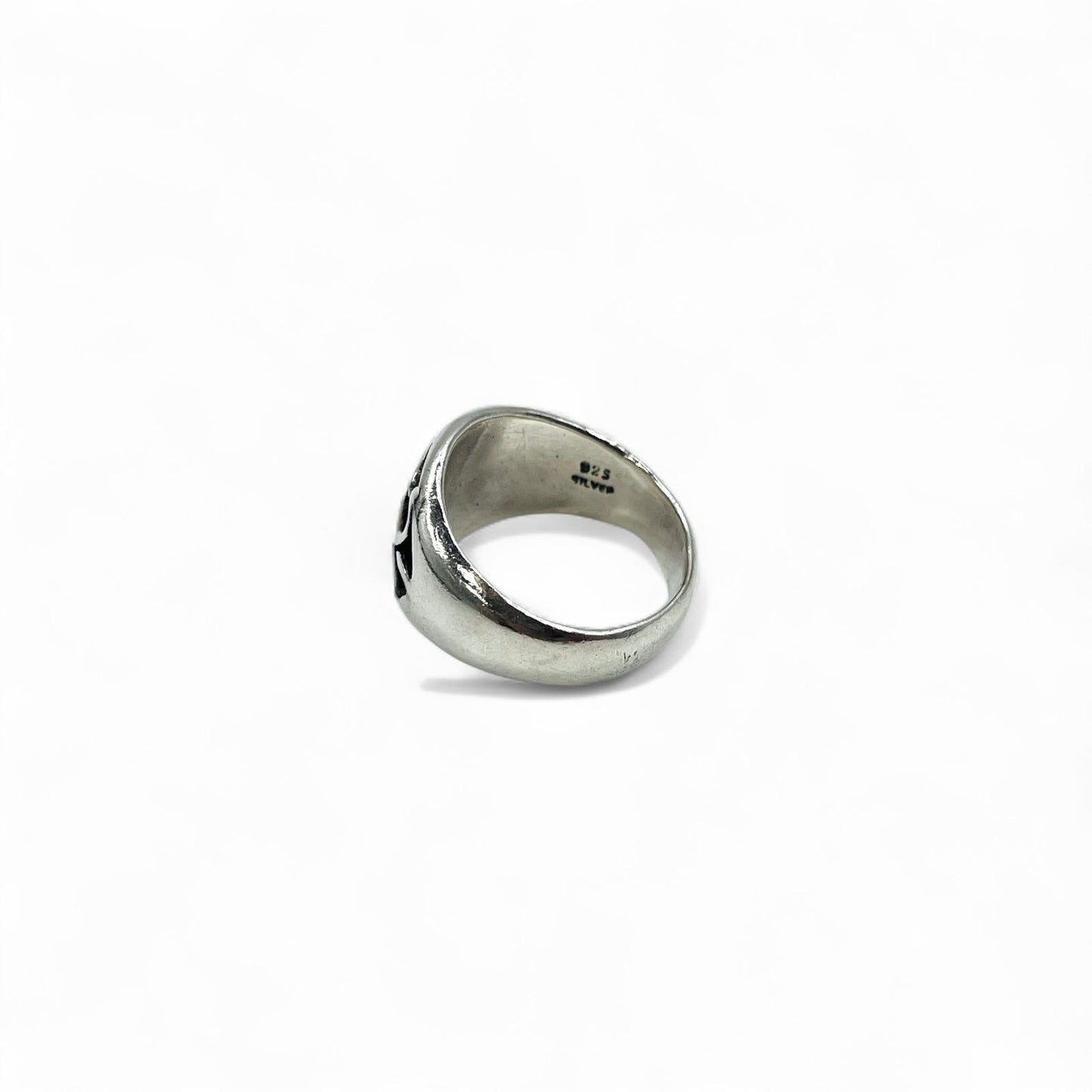 Vintage Silver Signet Ring シグネット フレア クロス リング 指輪 17号 シルバー 925 ゴシック