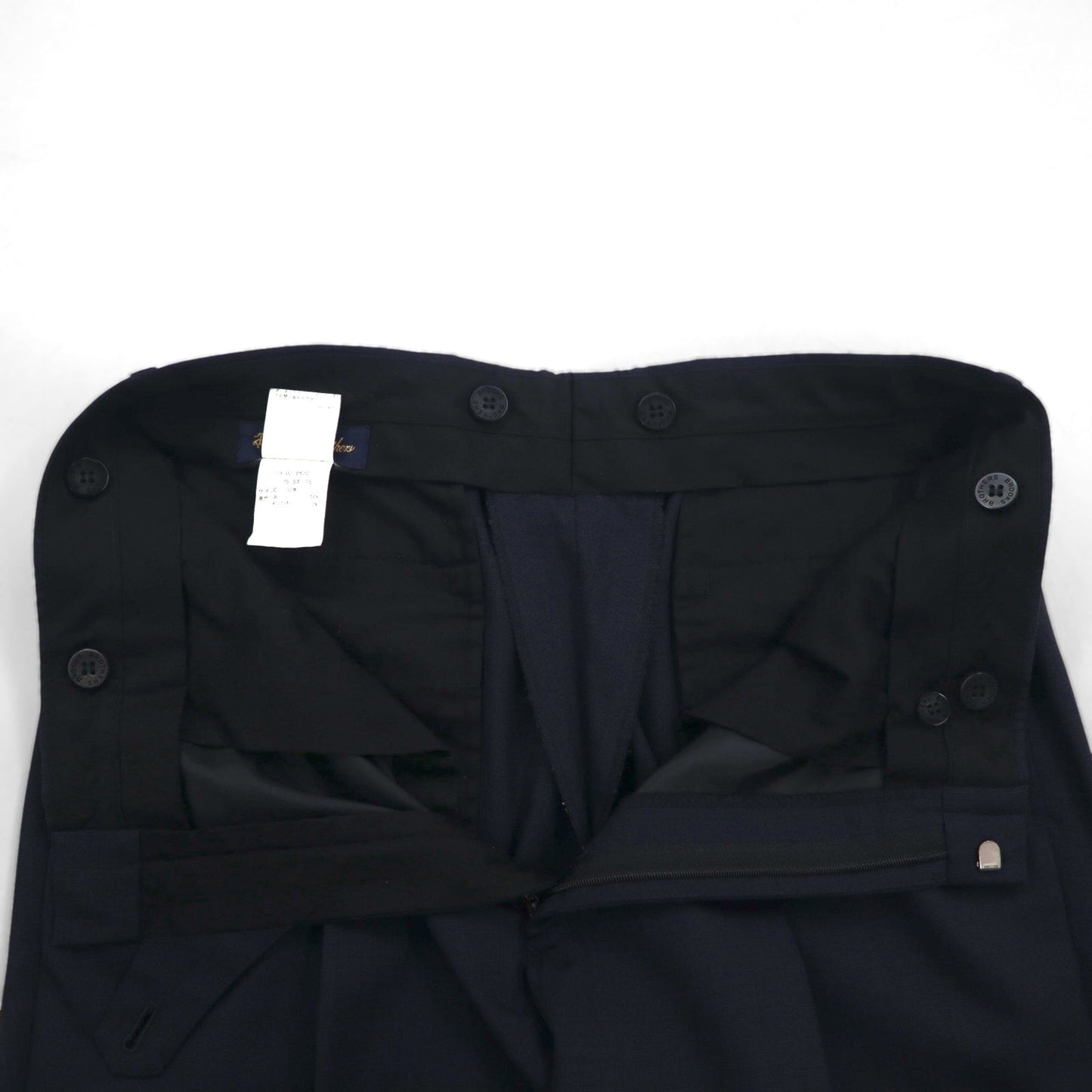 Brooks Brothers 3B スーツ セットアップ M ネイビー ウール 2タック ワイド