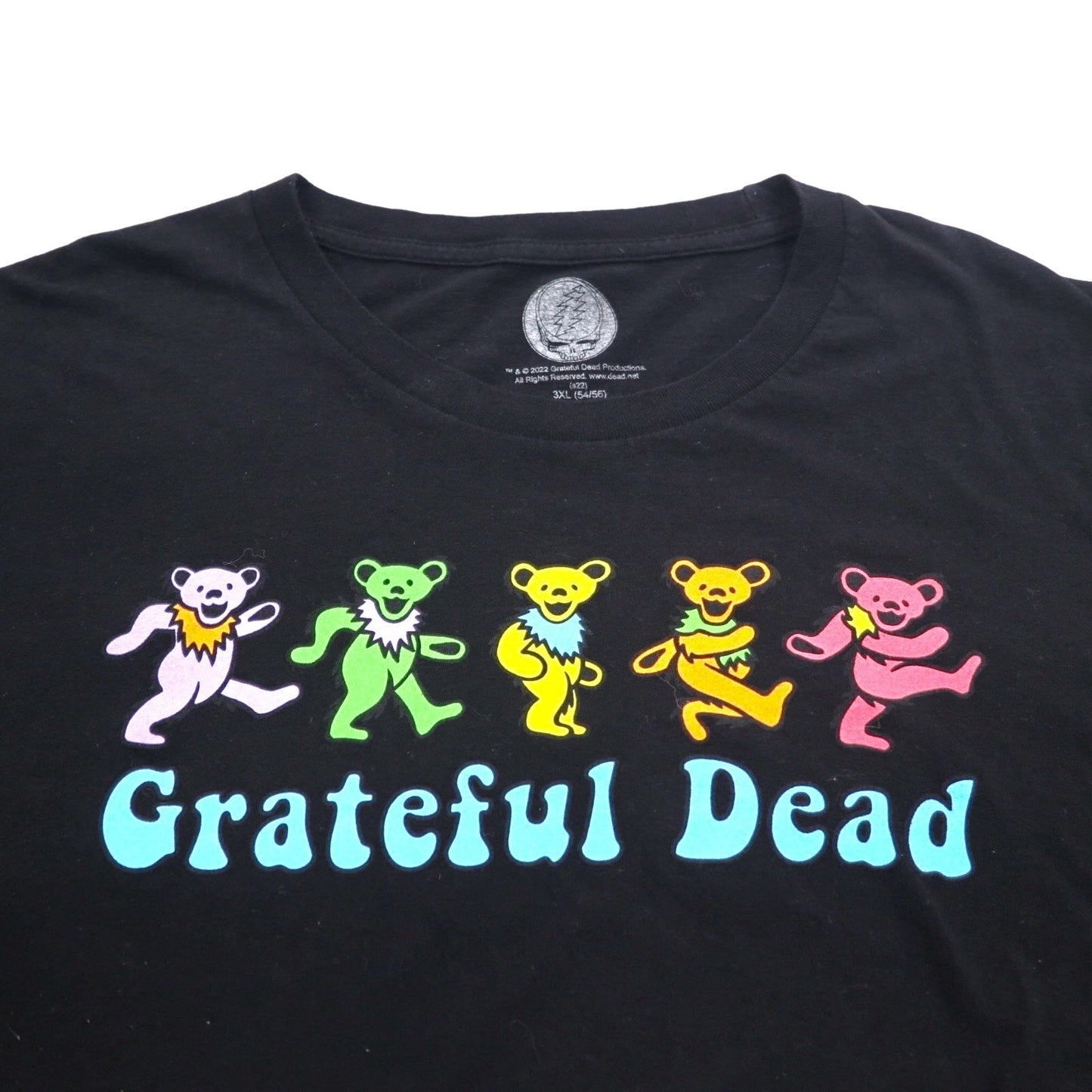 Grateful Dead グレイトフルデッド ダンシングベア バンド Tシャツ 3XL ブラック コットン メキシコ製