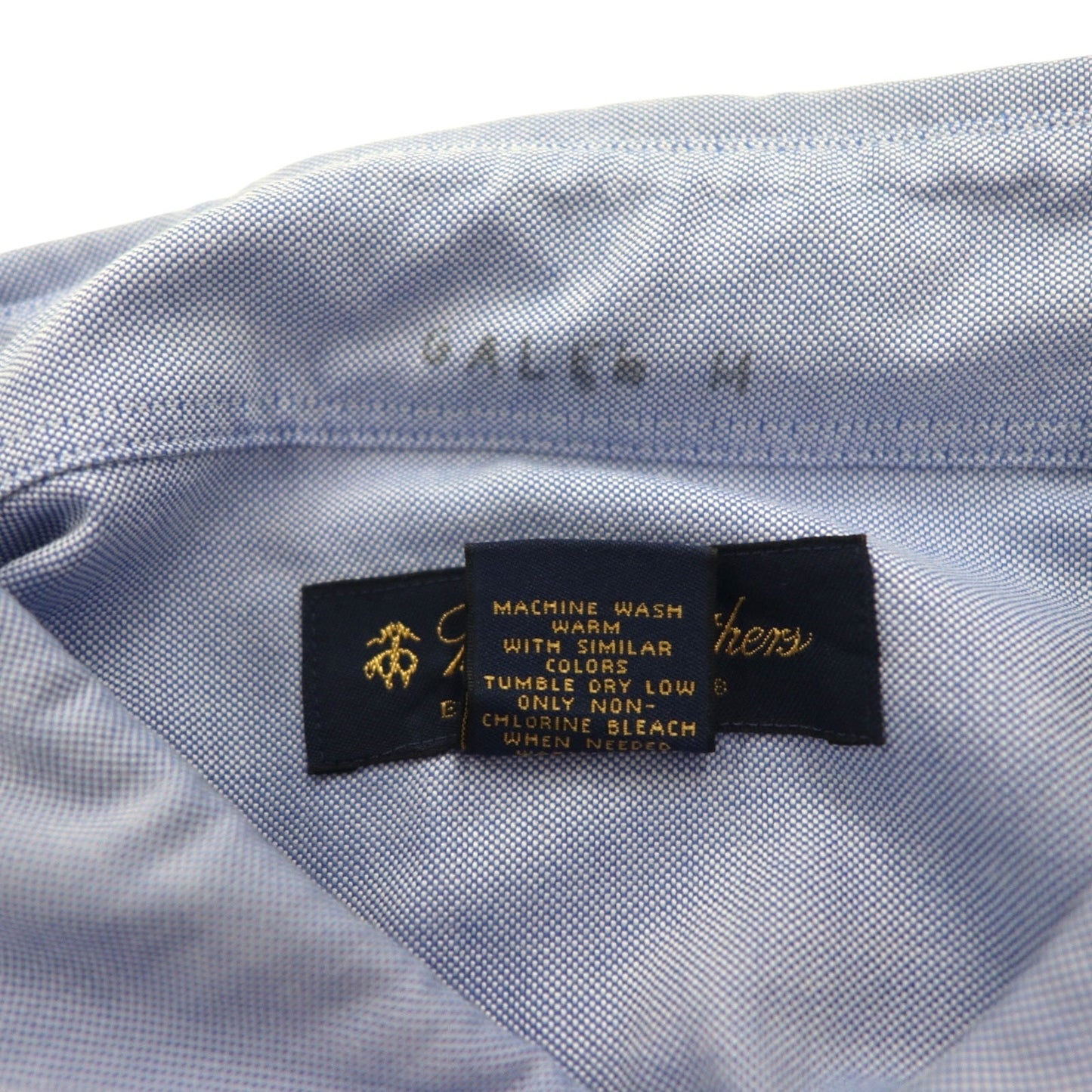 Brooks Brothers スーピマコットン オックスフォード ボタンダウンシャツ 2XL ブルー ビッグサイズ ワンポイントロゴ