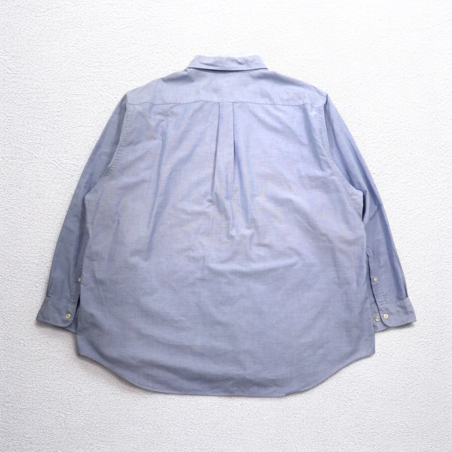 Brooks Brothers スーピマコットン オックスフォード ボタンダウンシャツ 2XL ブルー ビッグサイズ ワンポイントロゴ